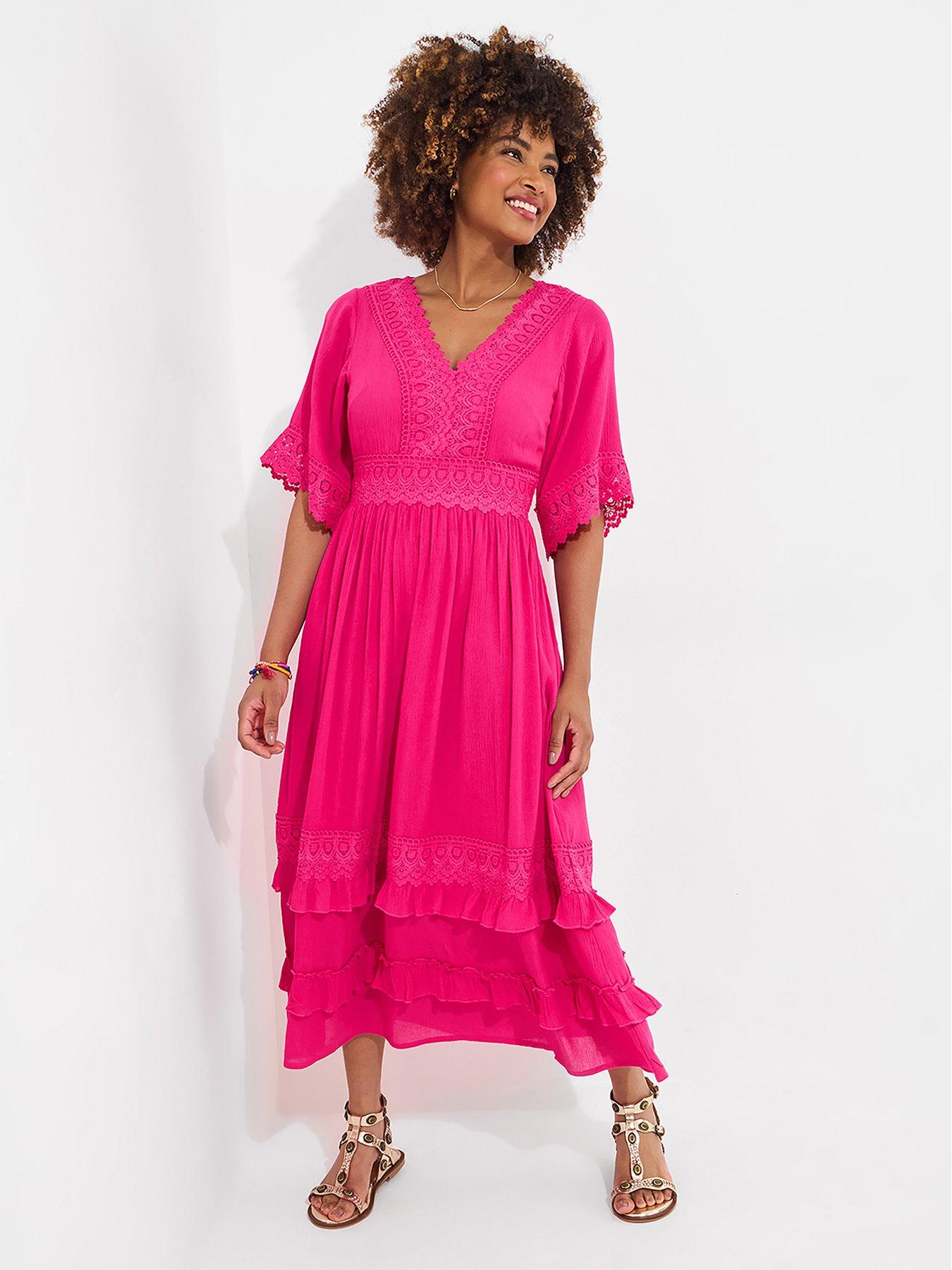 Image 1 of 4 of Joe Browns Petite Boho Days Maxi Dress - Pink