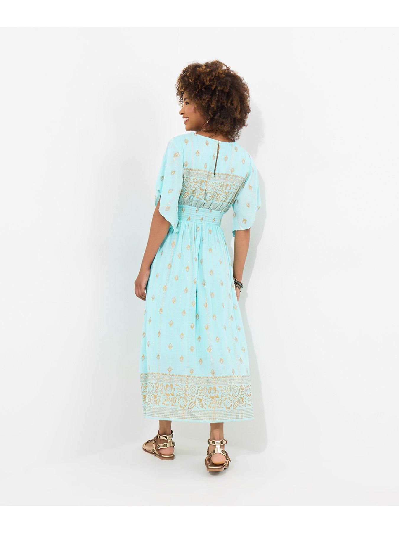 Image 3 of 6 of Joe Browns Petite Reflections Embellished Maxi Dress - Blue