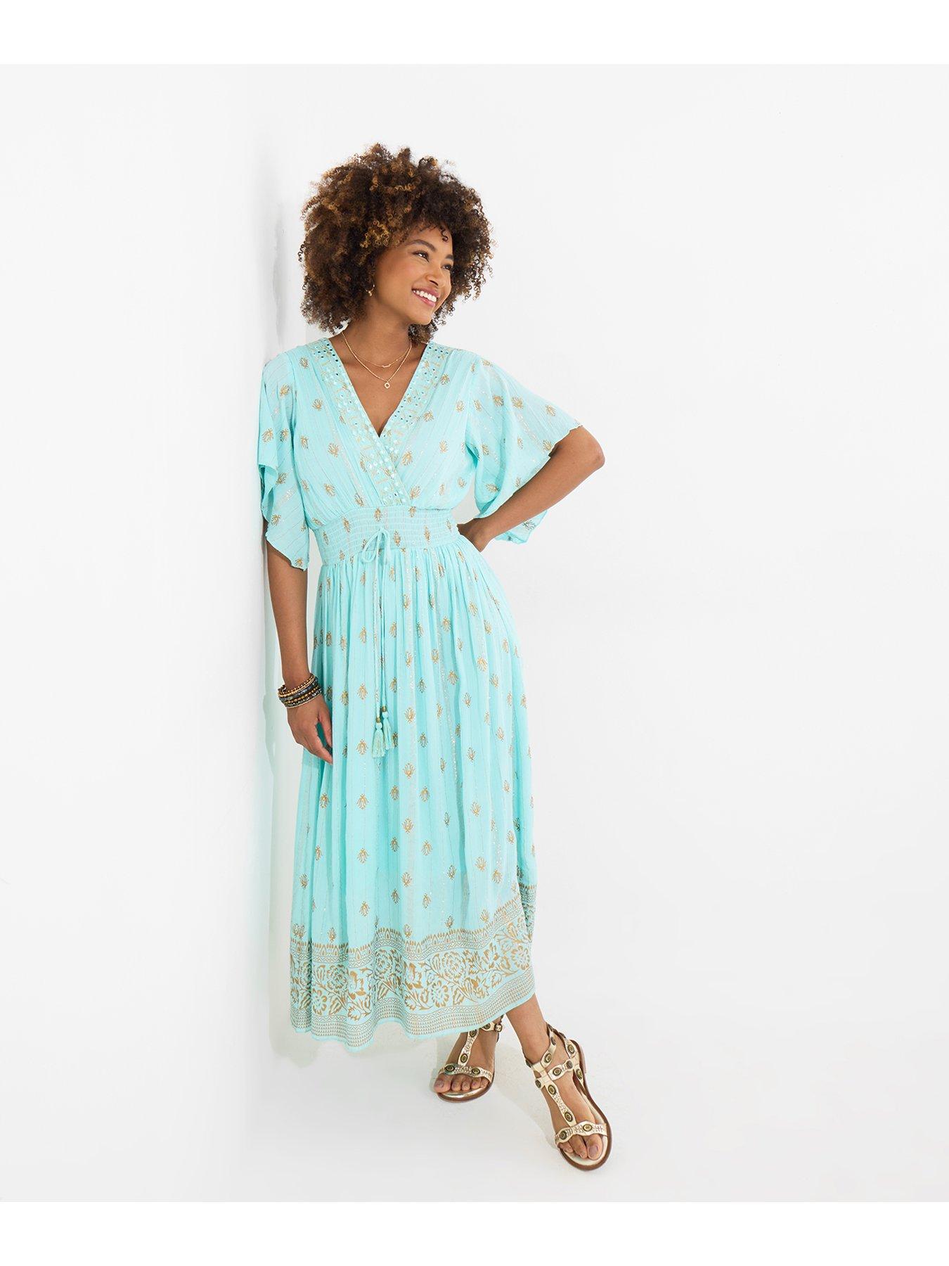 Image 4 of 6 of Joe Browns Petite Reflections Embellished Maxi Dress - Blue