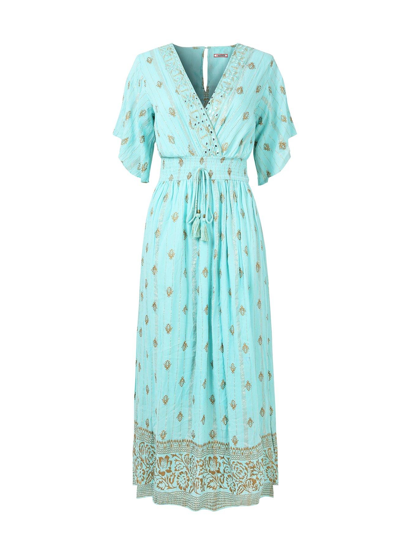 Image 6 of 6 of Joe Browns Petite Reflections Embellished Maxi Dress - Blue