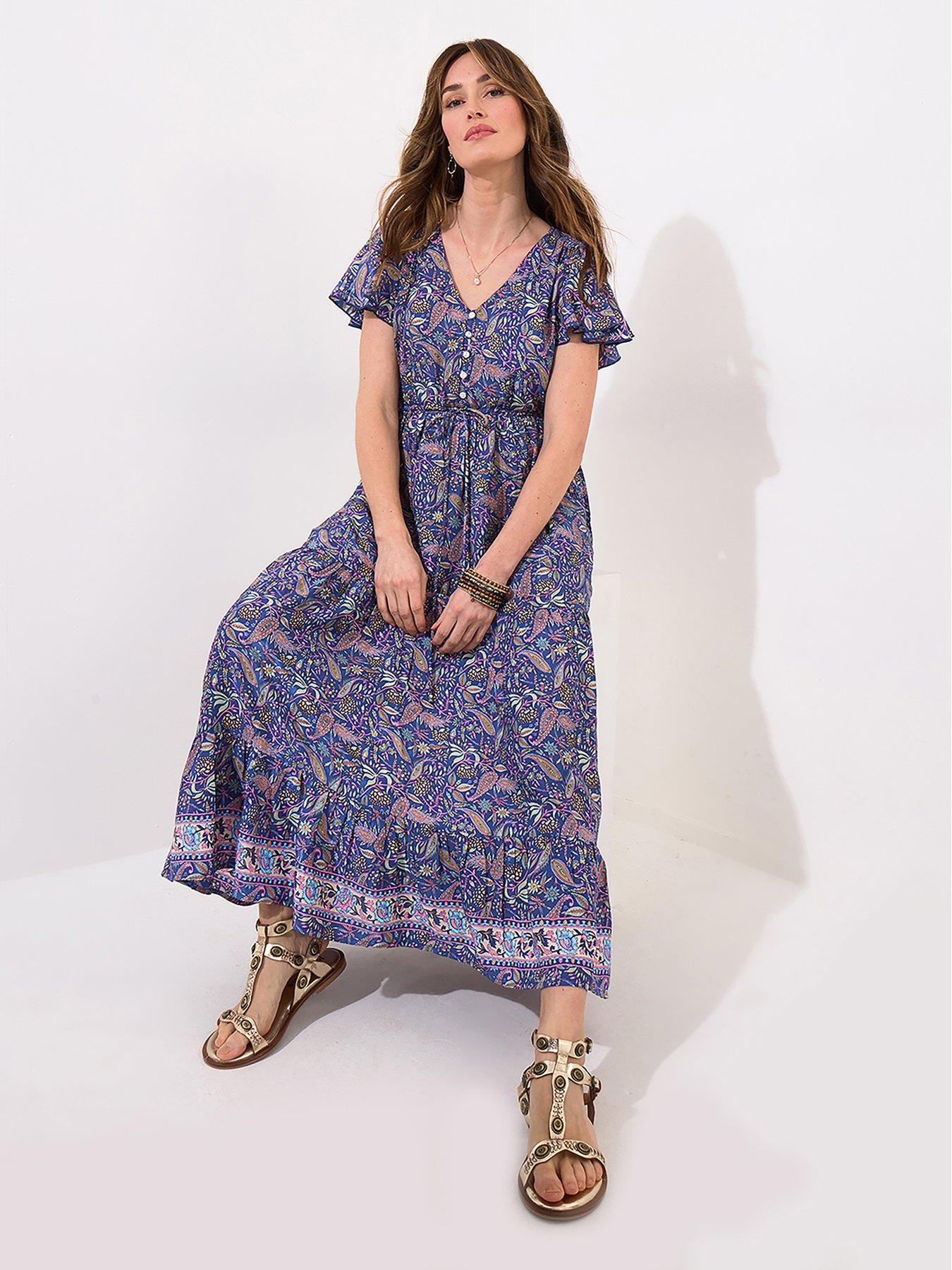 Image 1 of 5 of Joe Browns Christie Boho Printed Maxi Dress - Navy