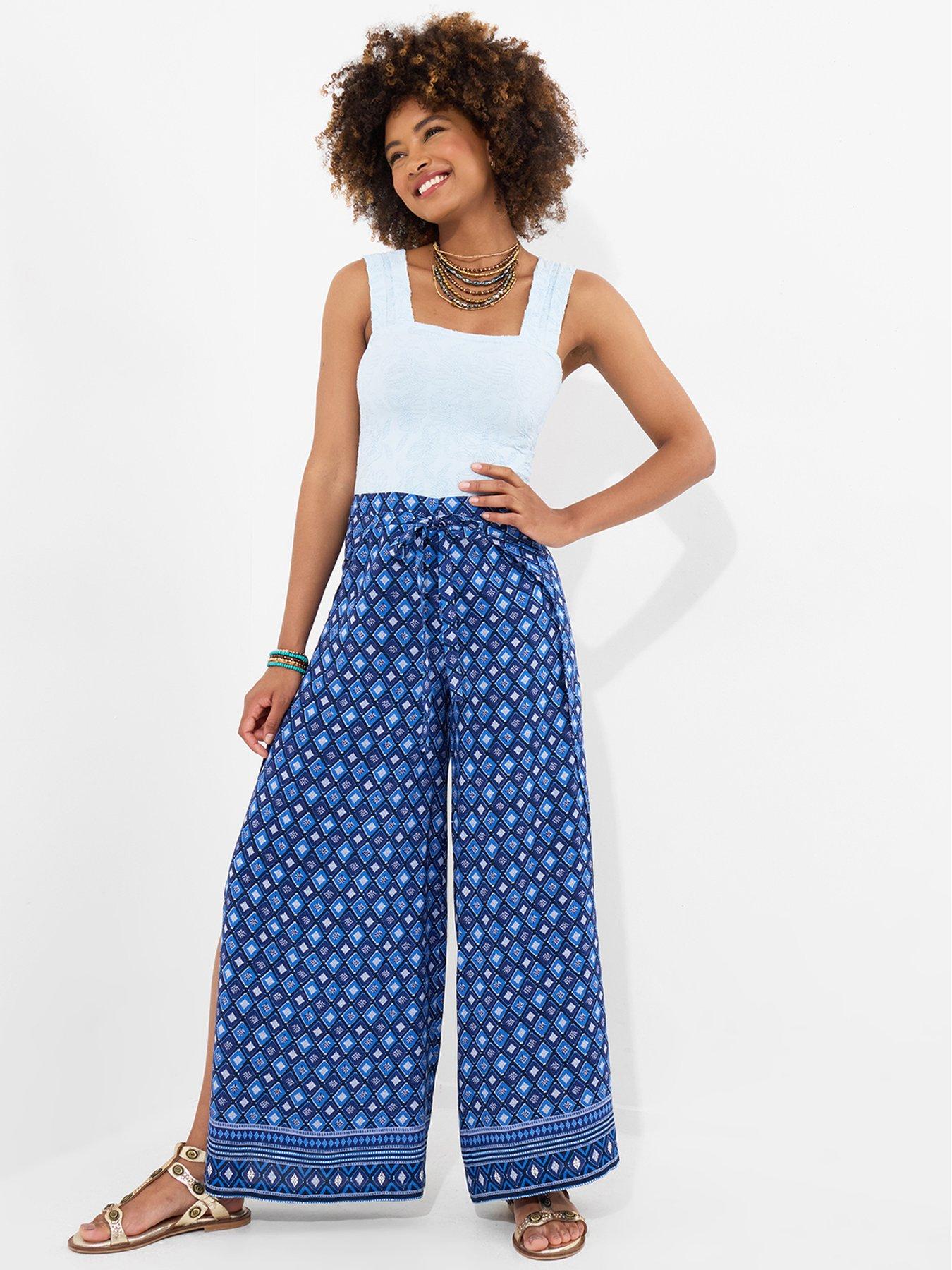 Image of Joe Browns That's A Wrap Beach Trousers - Blue