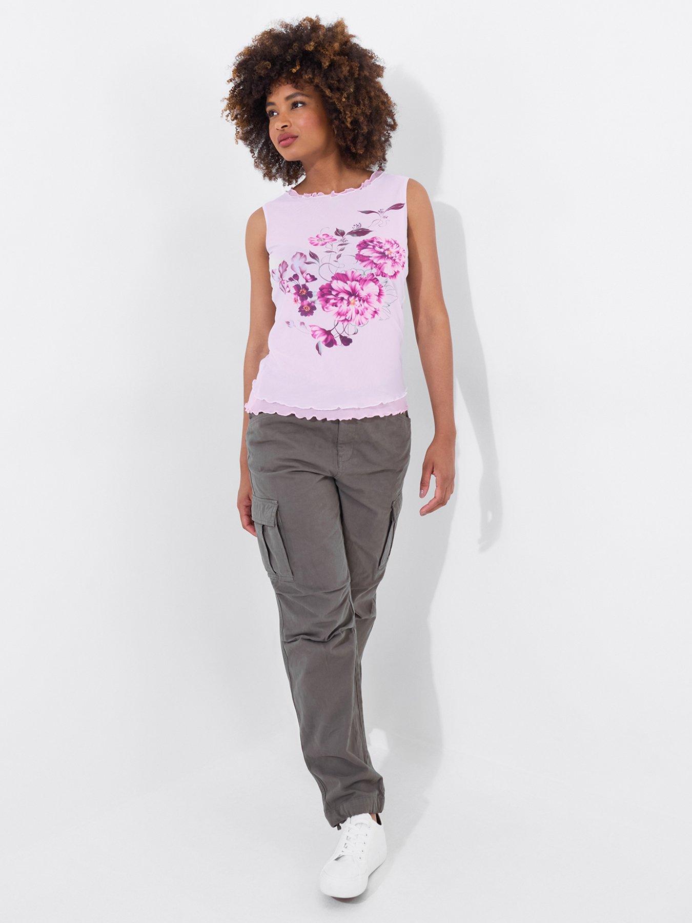 Image 2 of 5 of Joe Browns Summer Bloom Layered Mesh Vest - White