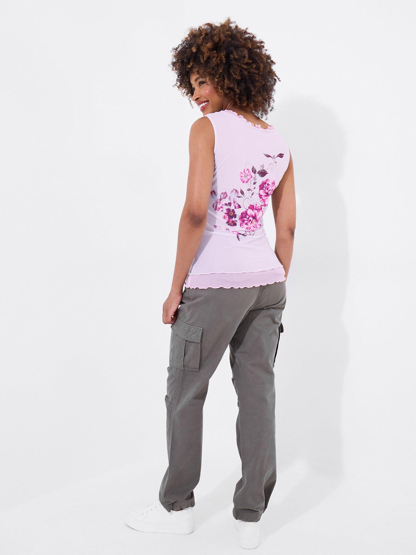 Image 3 of 5 of Joe Browns Summer Bloom Layered Mesh Vest - White