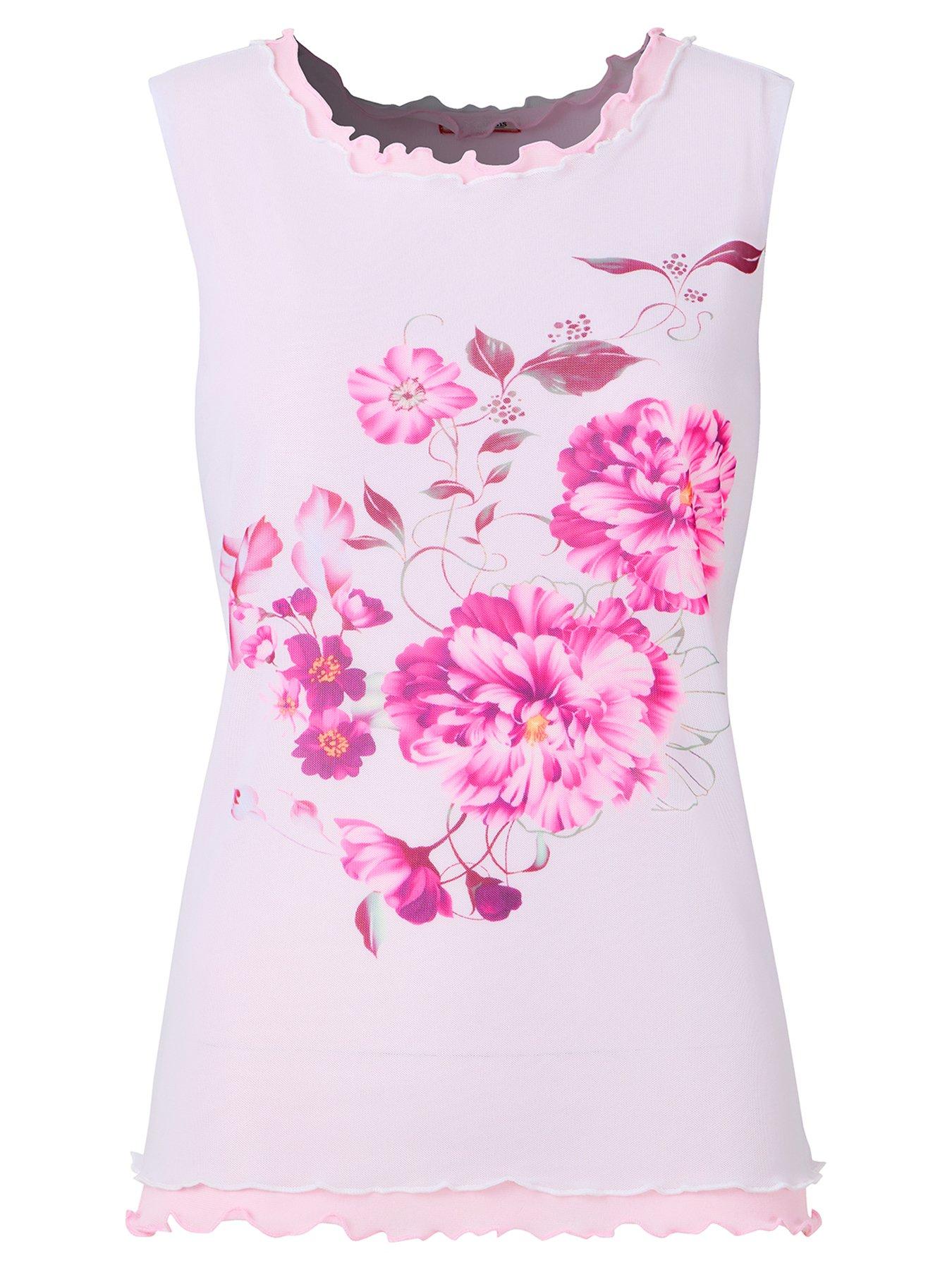 Image 5 of 5 of Joe Browns Summer Bloom Layered Mesh Vest - White
