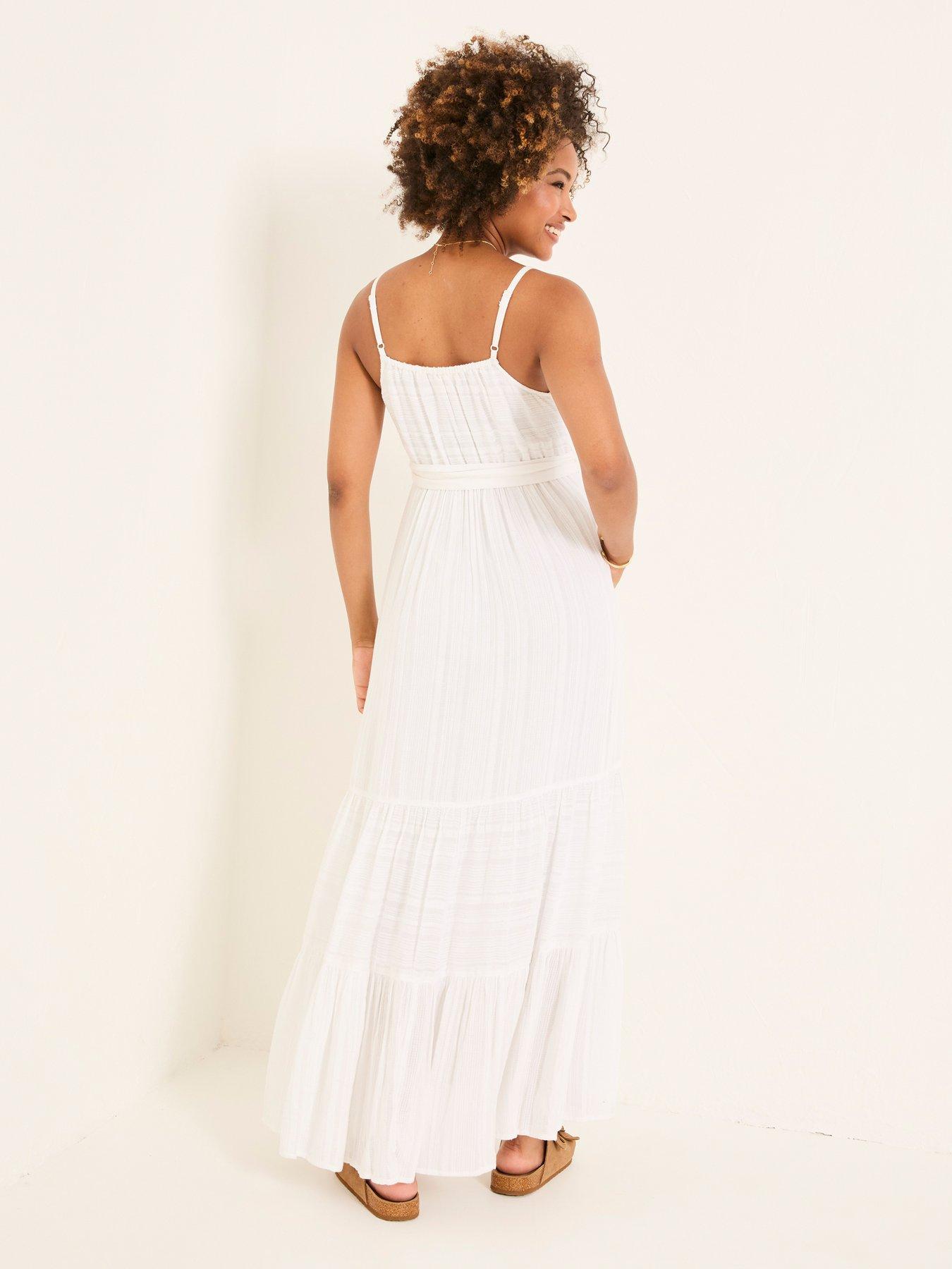 Image 2 of 6 of FatFace Thea Dress - White