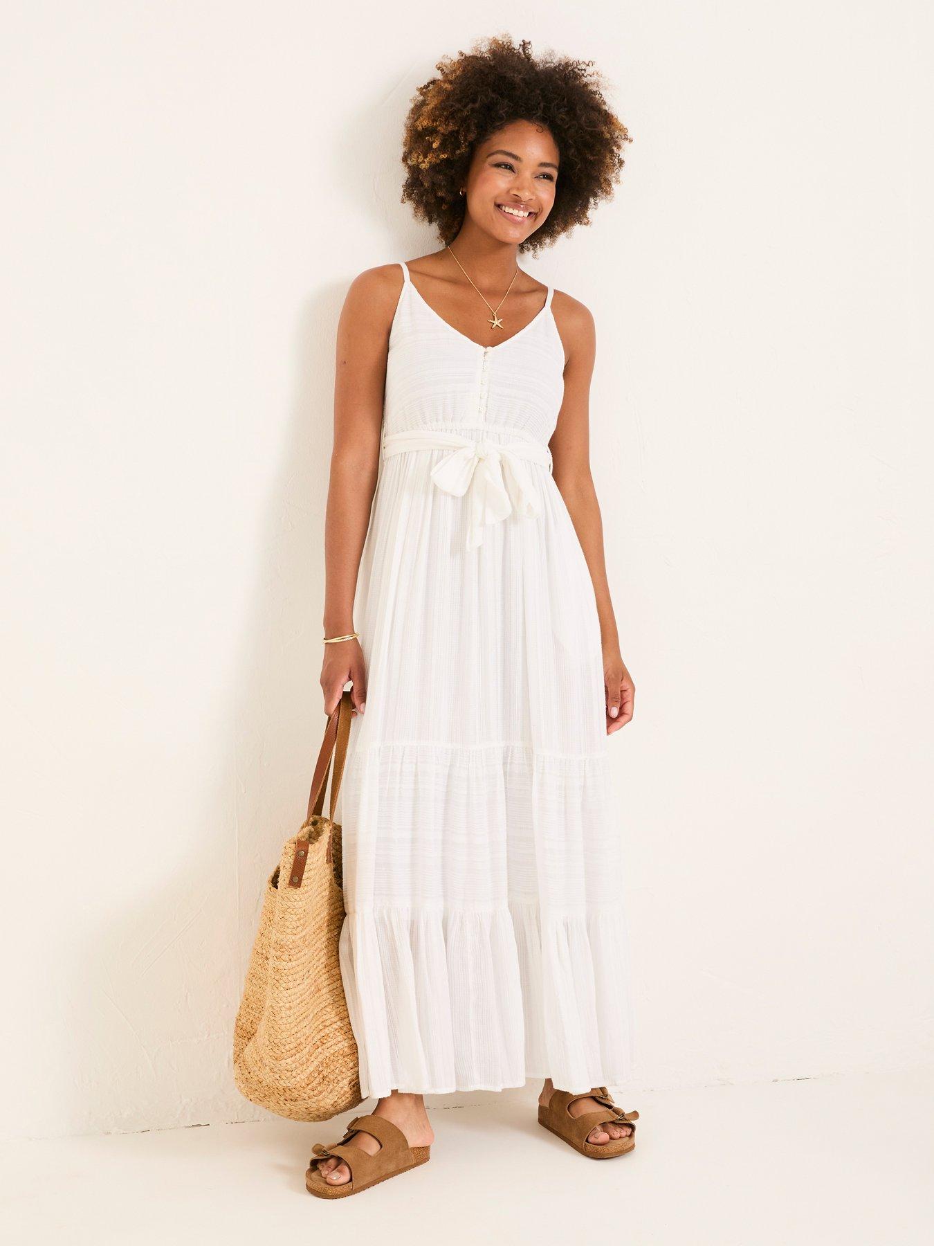 Image 3 of 6 of FatFace Thea Dress - White