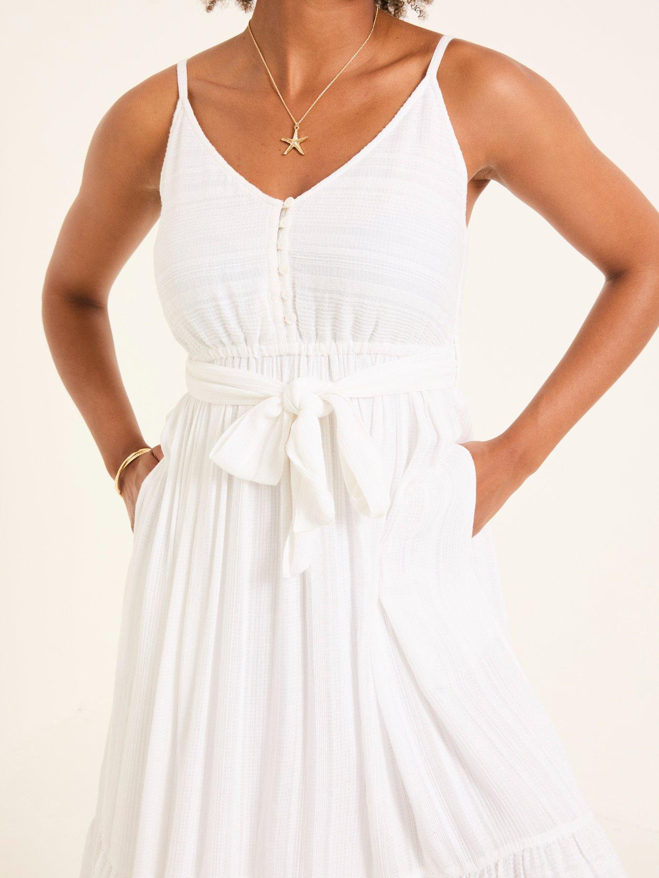 Image 4 of 6 of FatFace Thea Dress - White