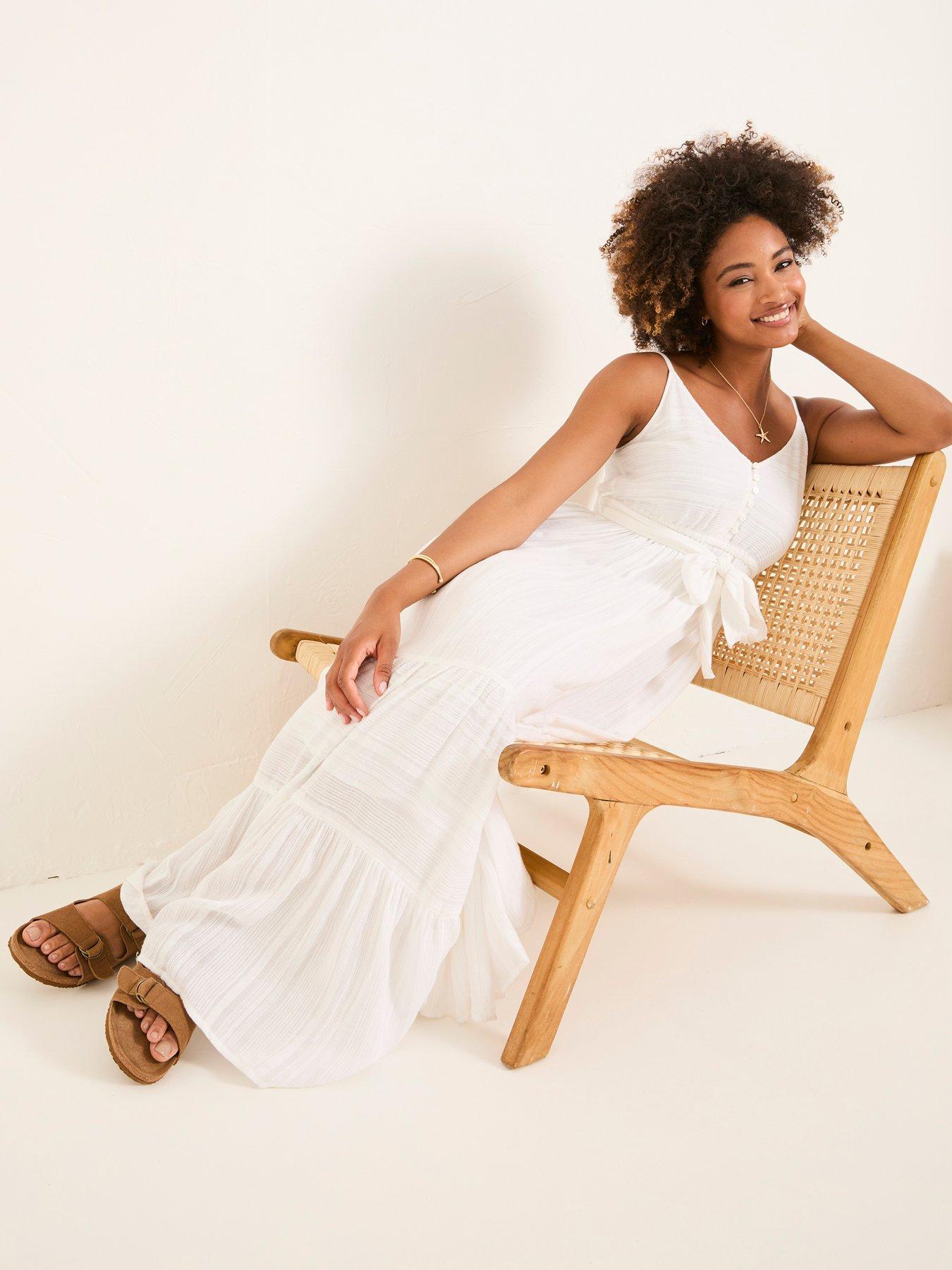 Image 5 of 6 of FatFace Thea Dress - White