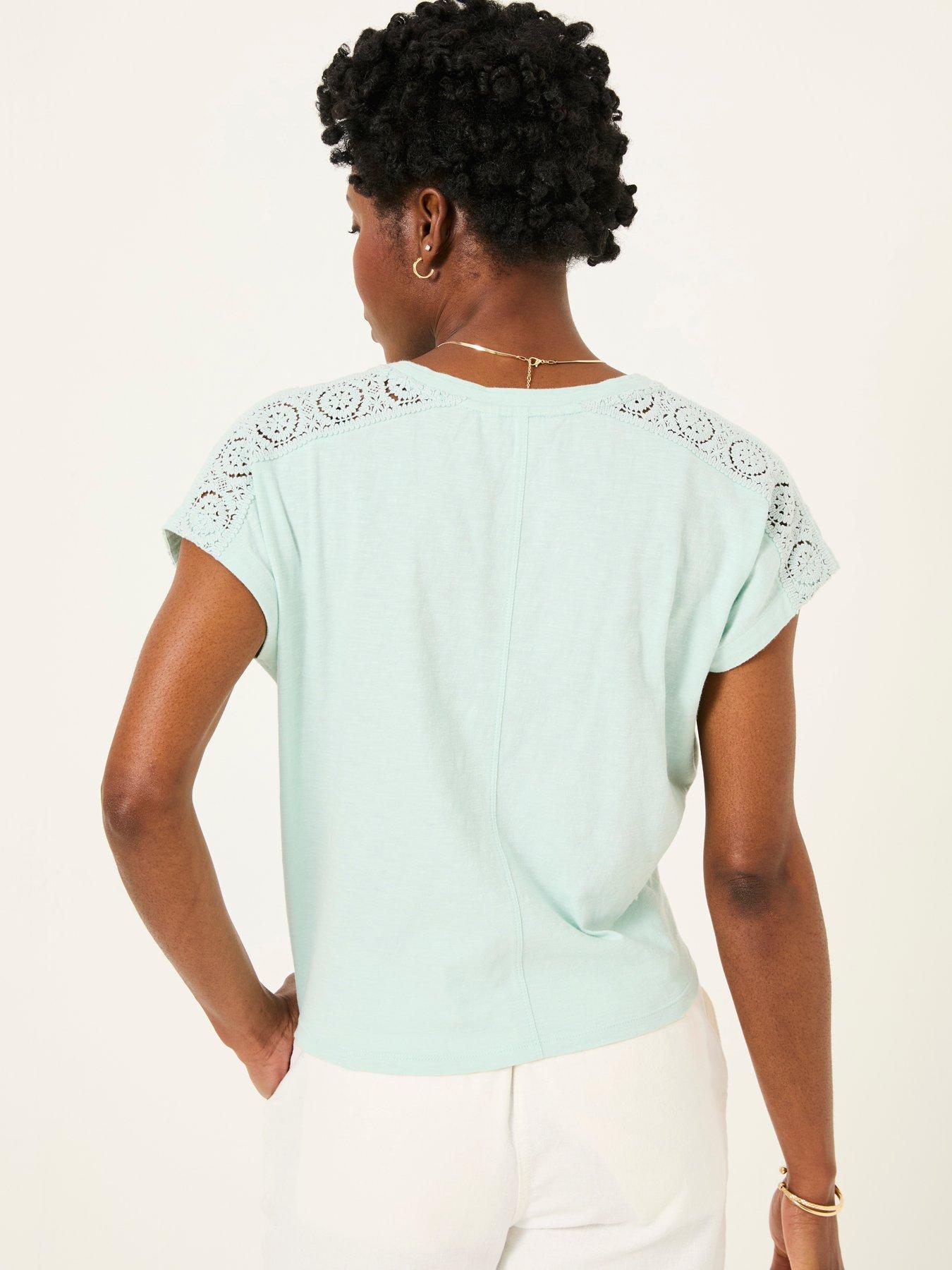fatface-lace-tie-front-top-greenstillFront