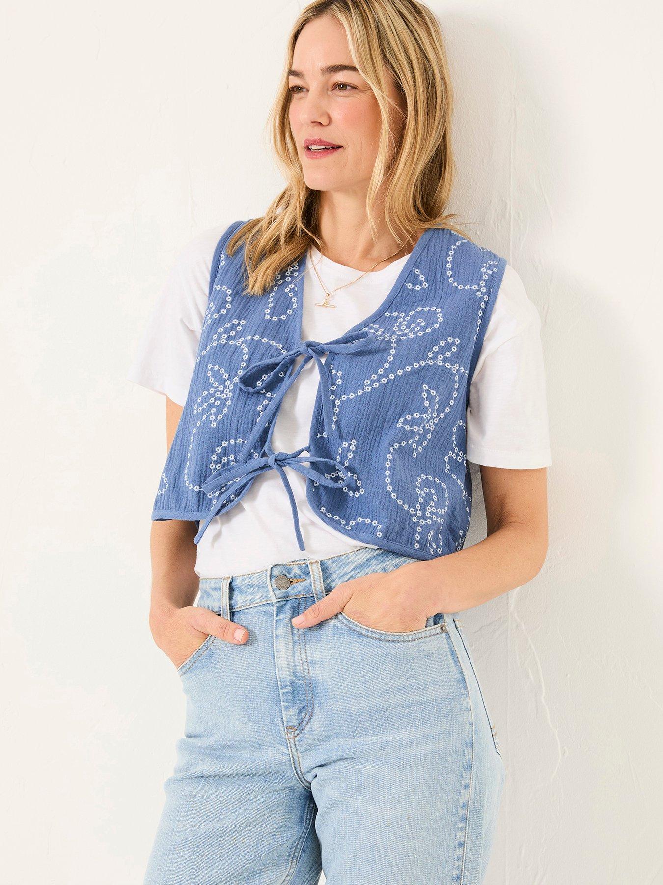 FatFace Beth Waistcoat - Blue