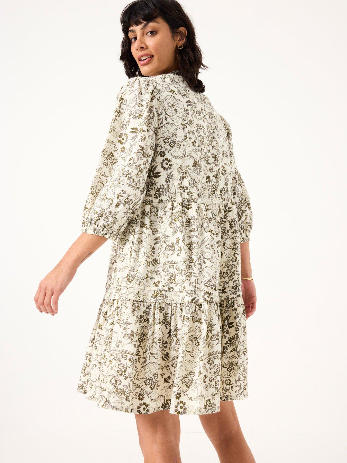 Image 2 of 6 of FatFace Nancy Linear Floral Dress