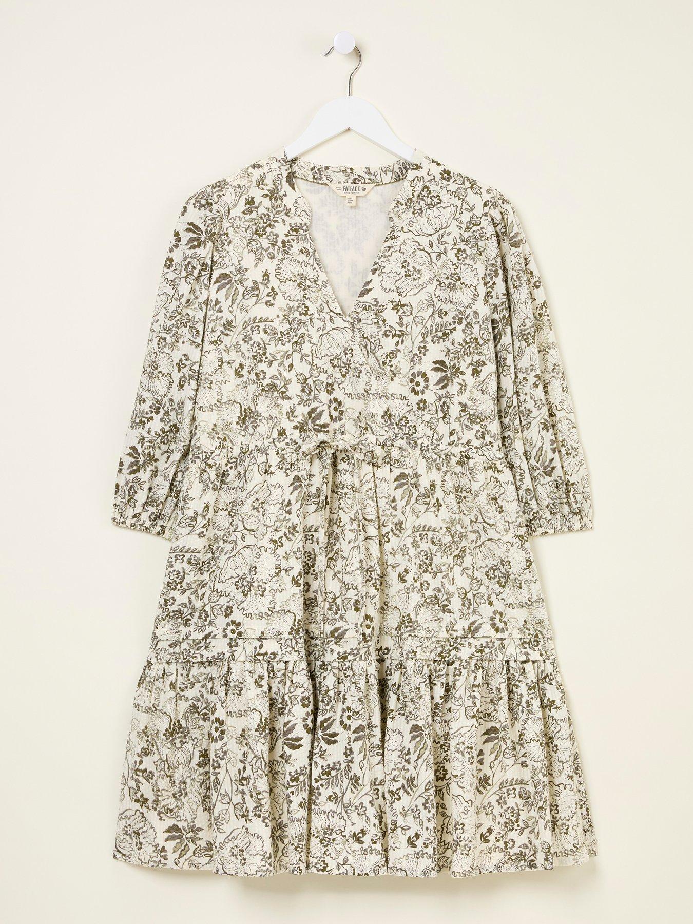 Image 6 of 6 of FatFace Nancy Linear Floral Dress