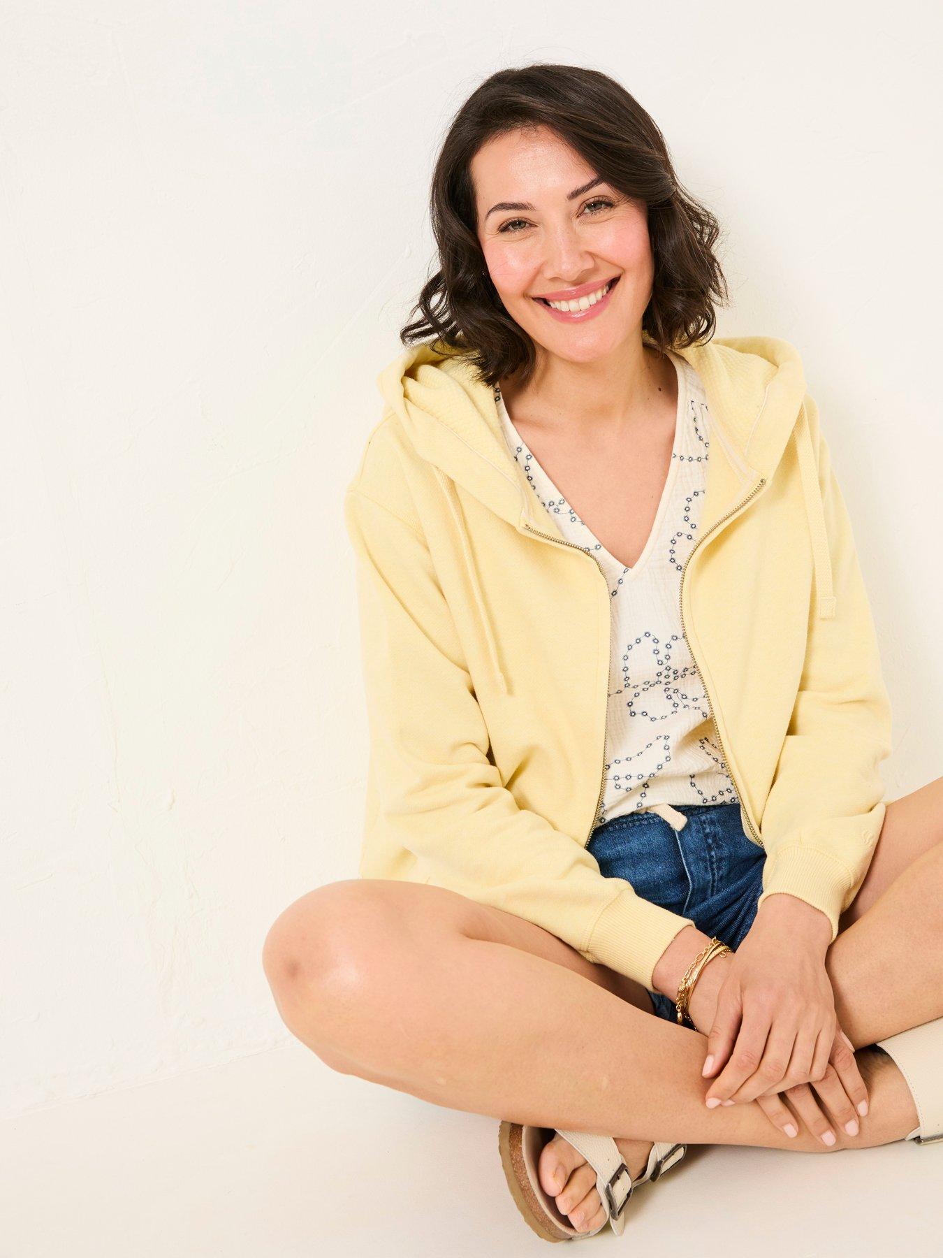 Image 3 of 6 of FatFace Amy Zip Through Hoodie - Yellow
