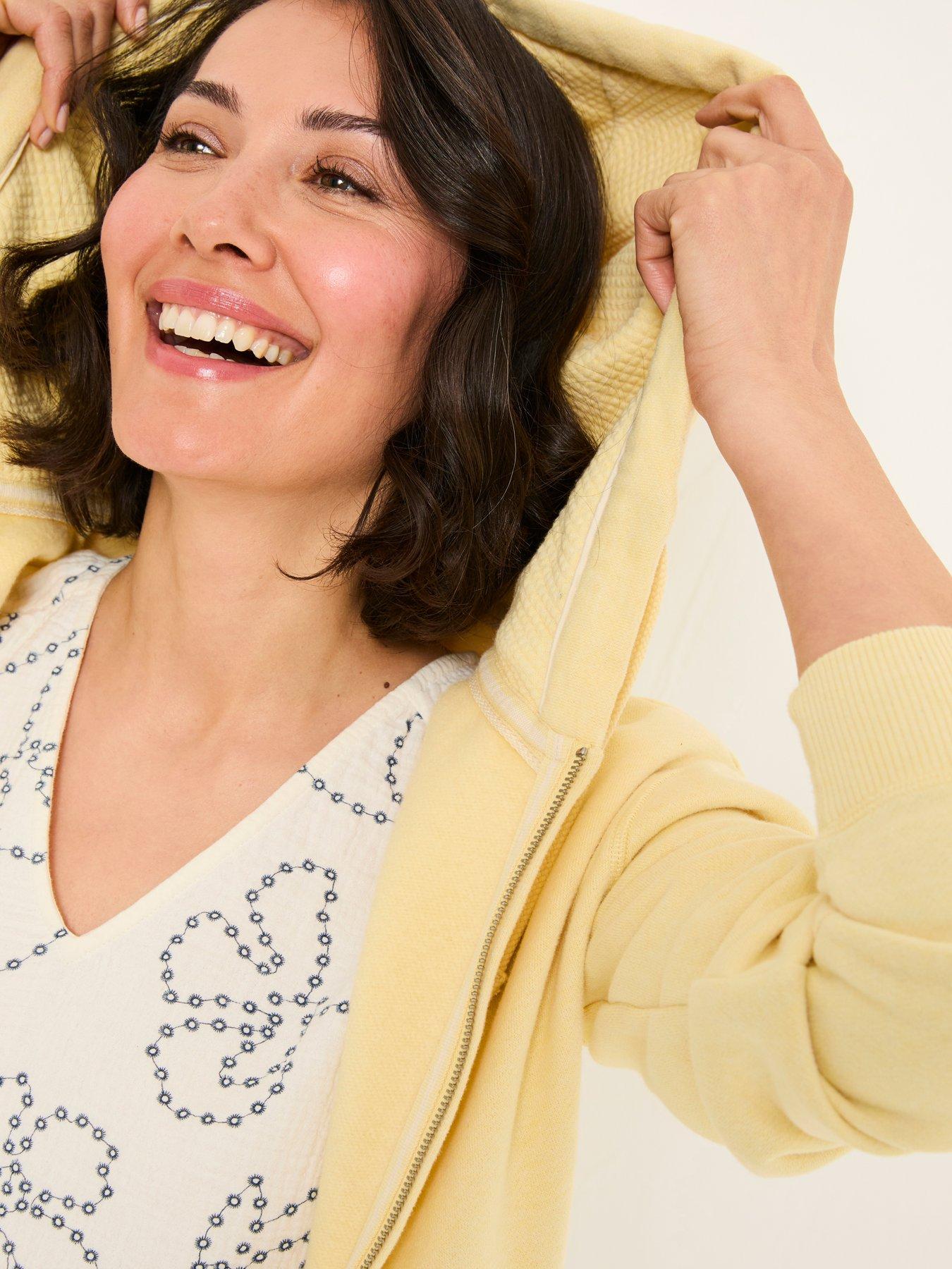 Image 5 of 6 of FatFace Amy Zip Through Hoodie - Yellow