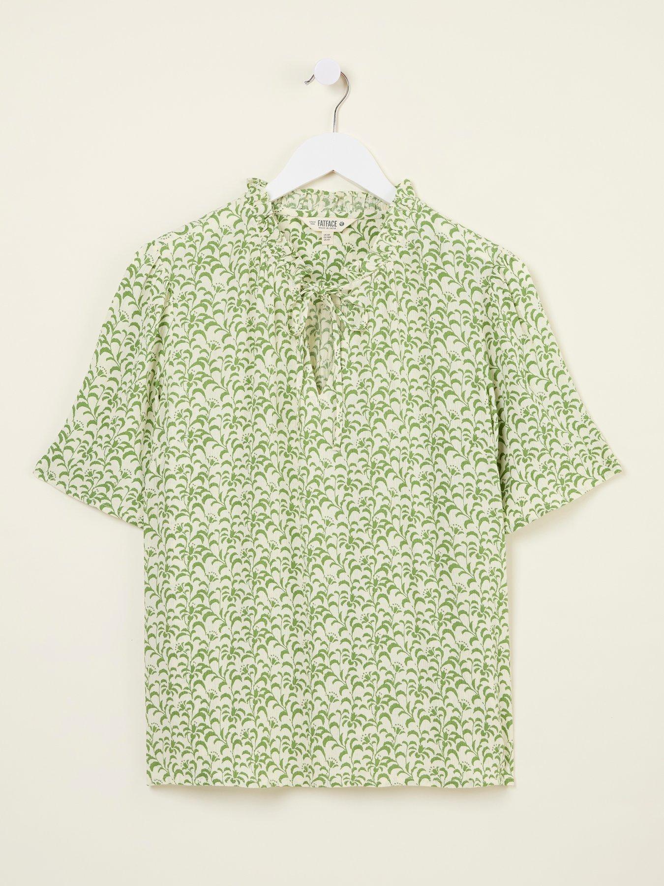 Image 4 of 4 of FatFace Airee Woodblock Blouse - Green