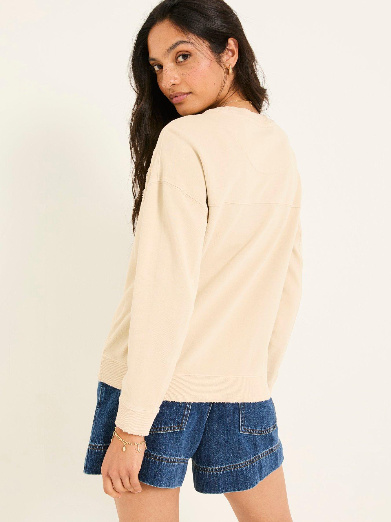 Image 2 of 5 of FatFace Lottie Sun Graphic Sweatshirt - Beige