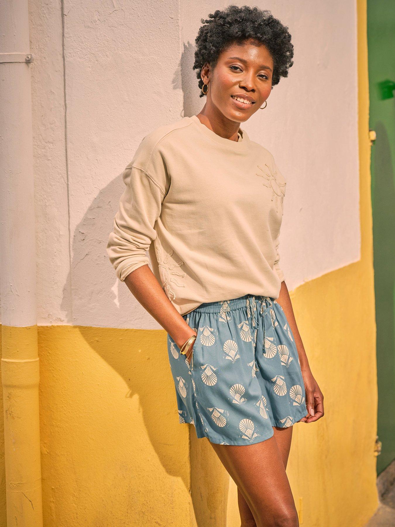 Image 3 of 5 of FatFace Lottie Sun Graphic Sweatshirt - Beige