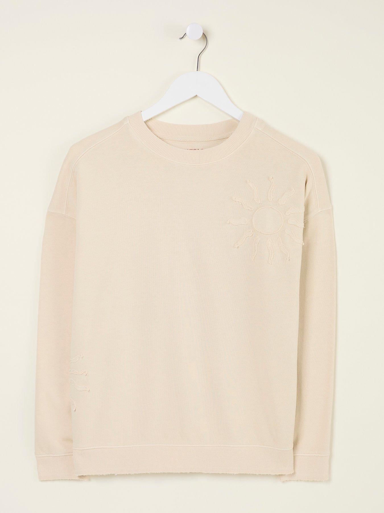 Image 5 of 5 of FatFace Lottie Sun Graphic Sweatshirt - Beige