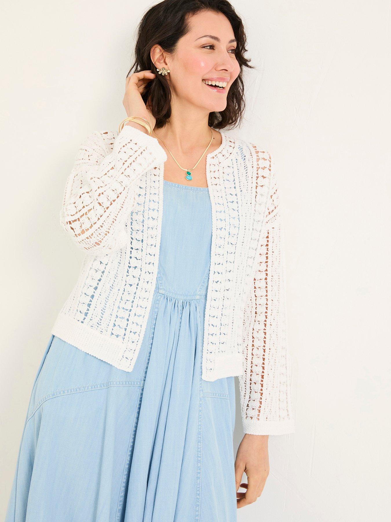 FatFace Florence Cardigan - White