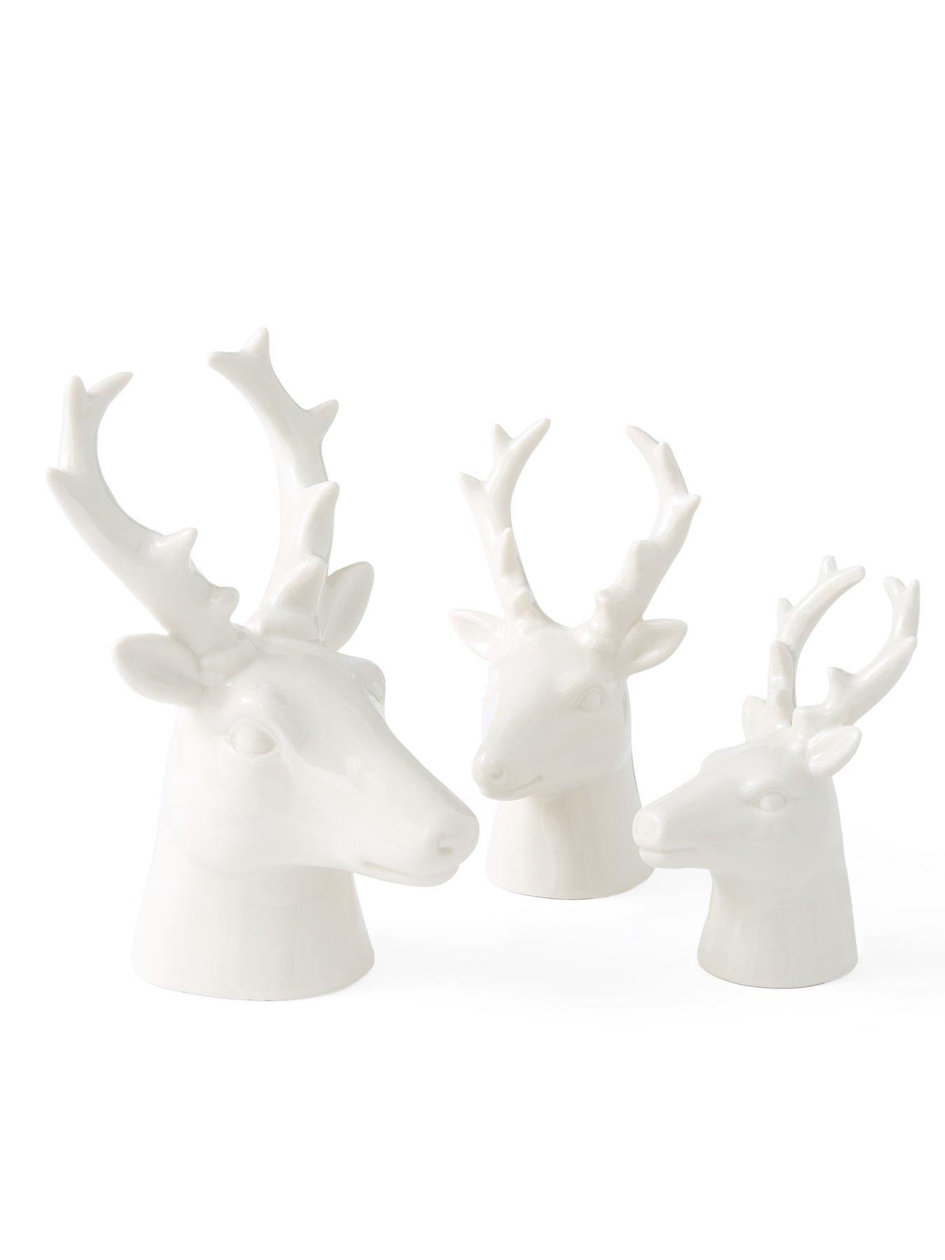 very-home-set-ofnbsp3-ceramic-deer-head-christmas-decorationsoutfit