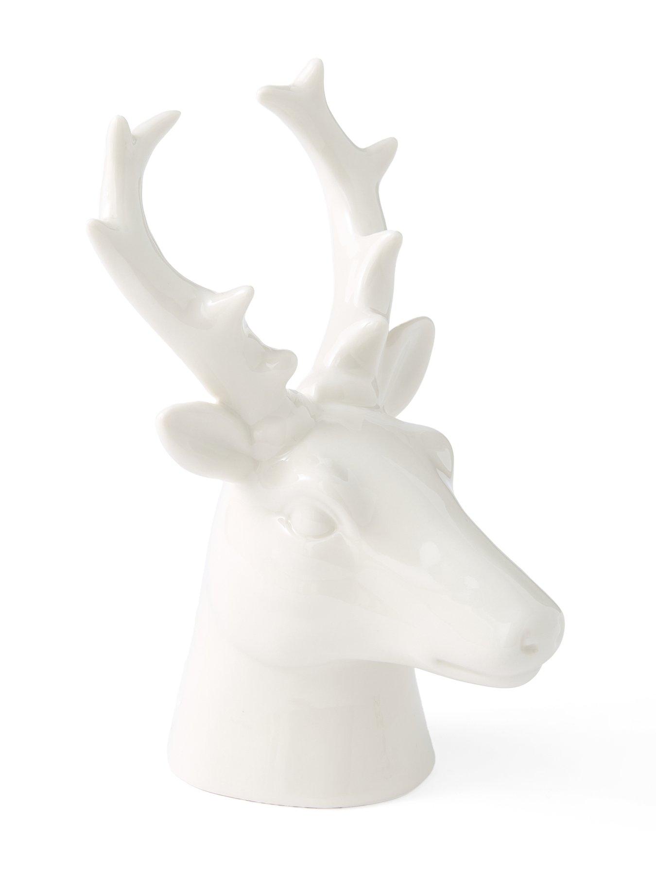 very-home-set-ofnbsp3-ceramic-deer-head-christmas-decorationsdetail