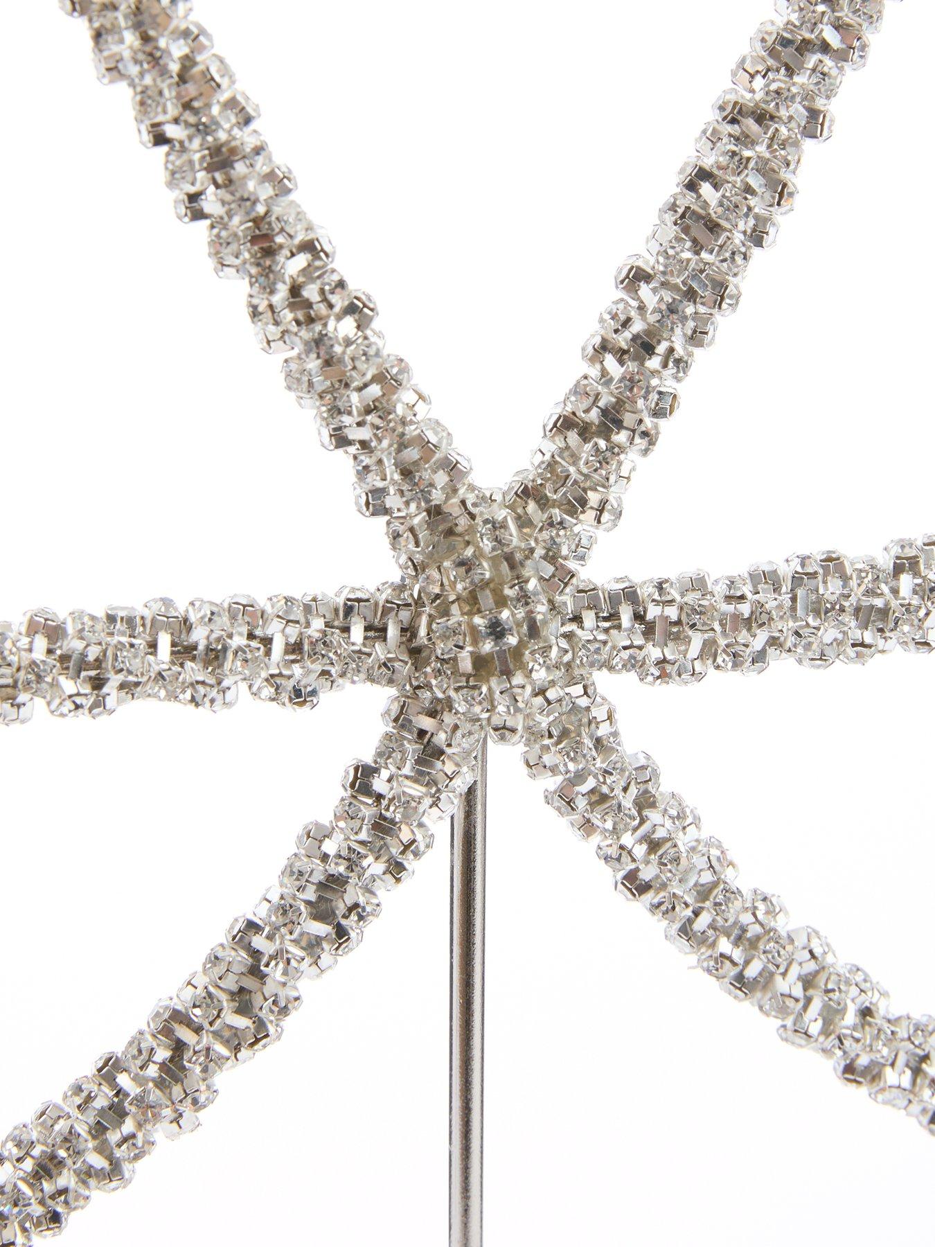very-home-silver-bow-christmasnbsptree-topperdetail