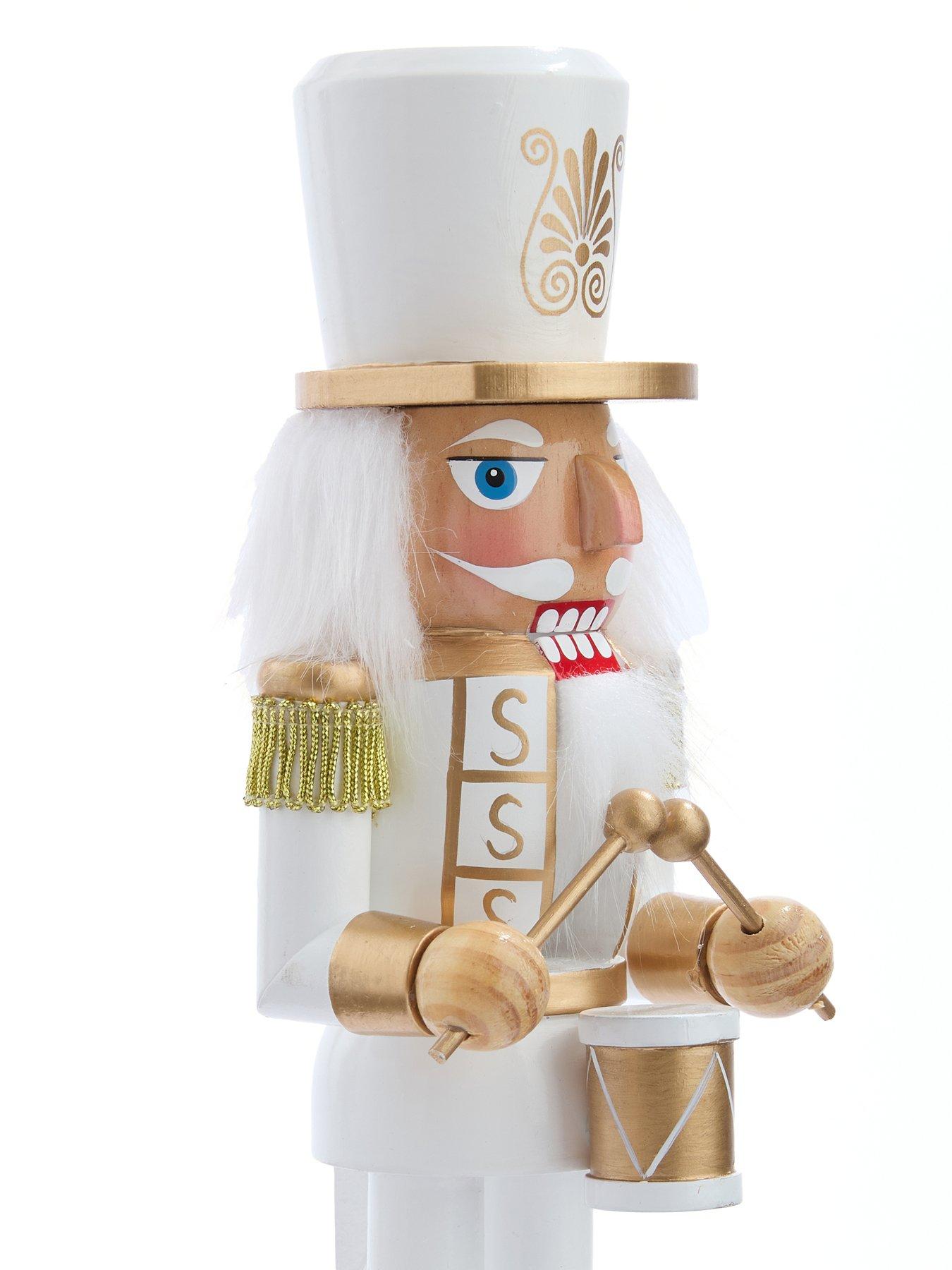 Image 6 of 6 of Very Home Set of 2 Dusky Pink/White&nbsp;12" Nutcracker Christmas Decorations