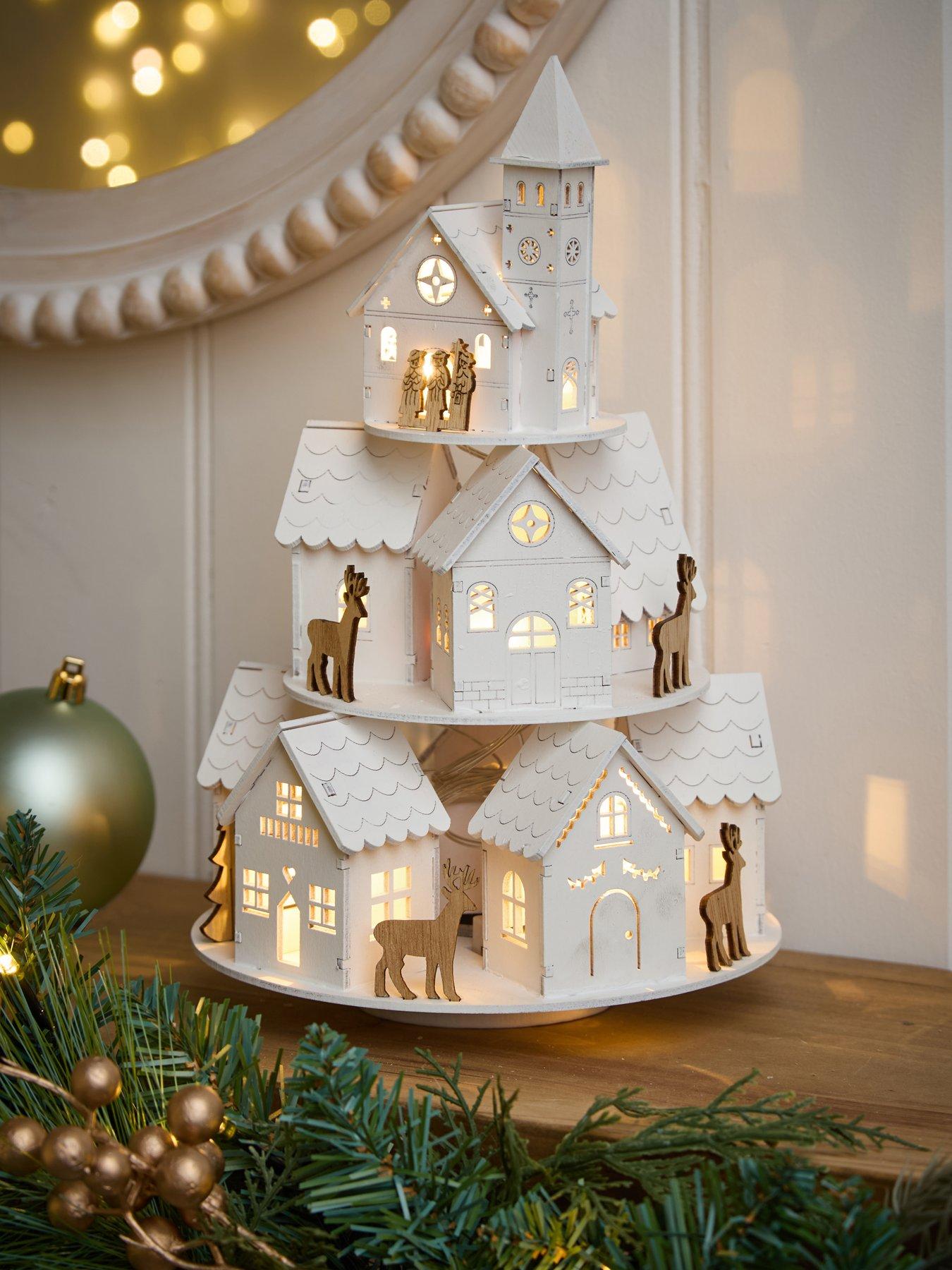The Very Collection Rotating House Scene with Music Christmas Decoration