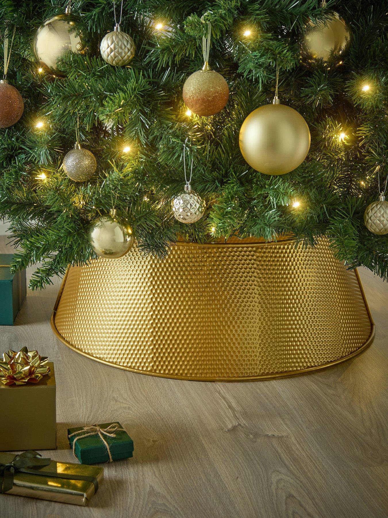 Image 1 of 4 of Very Home Hammered Metal Christmas&nbsp;Tree Skirt - 70 cm