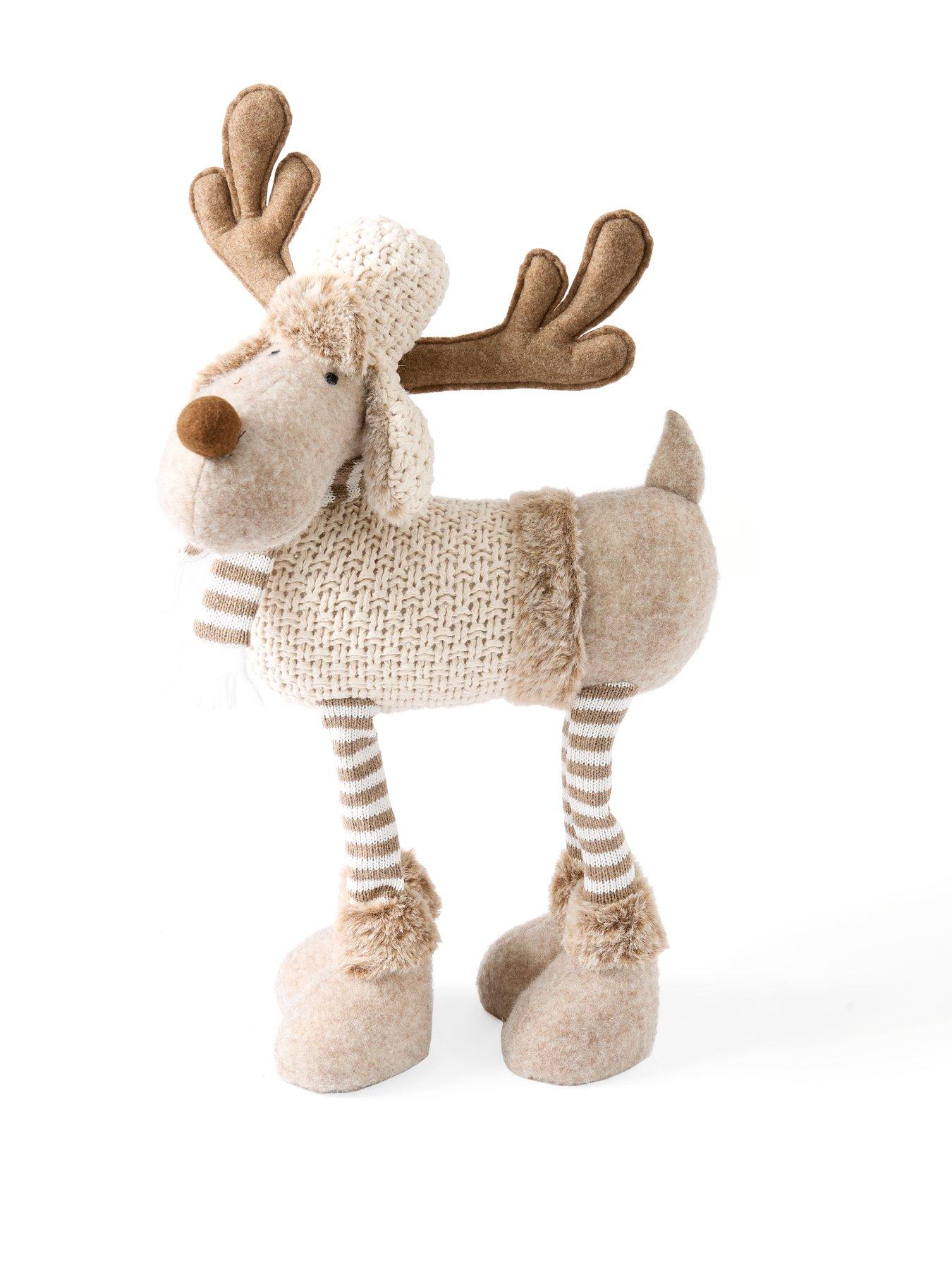 Image 3 of 5 of The Very Collection Cosy 4 Legged Plush Deer Christmas Decoration