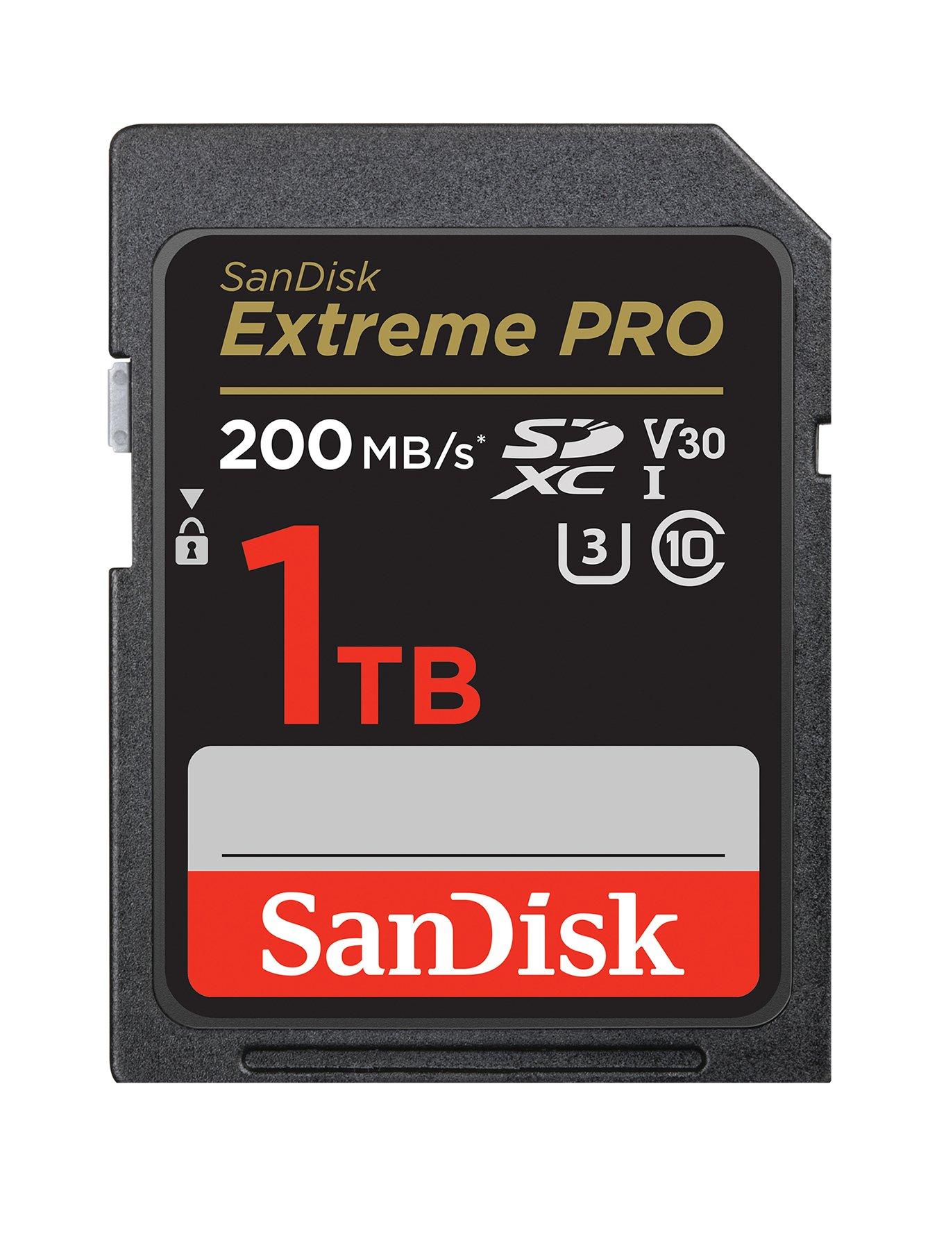 undefined Extreme PRO 1TB SDXC Memory Card + 2 years RescuePRO Deluxe up to 200MB/s & 140MB/s Read/Write speeds, UHS-I, Class 10, U3, V30