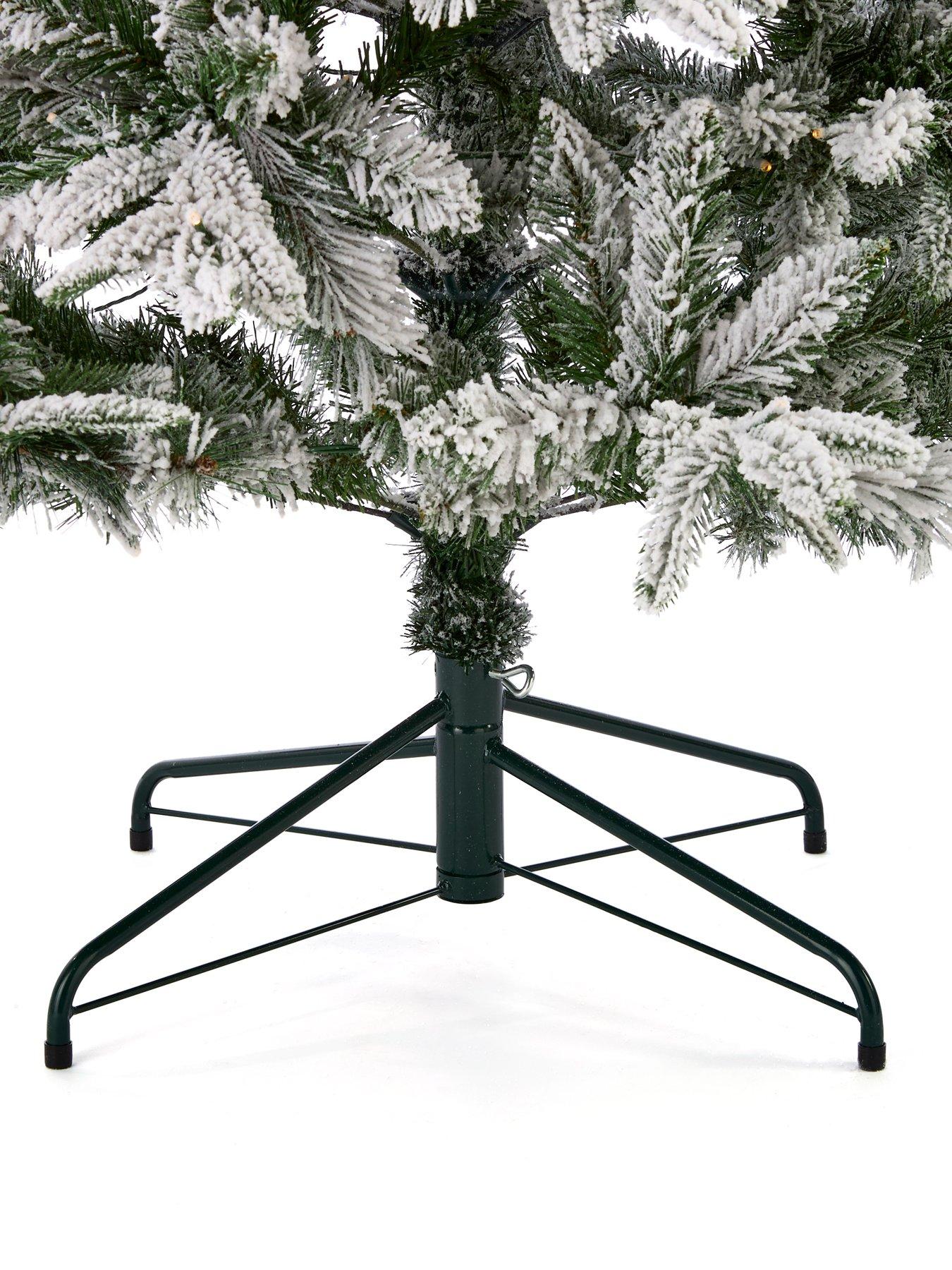 very-home-7ft-high-moor-flocked-pre-lit-christmas-treedetail