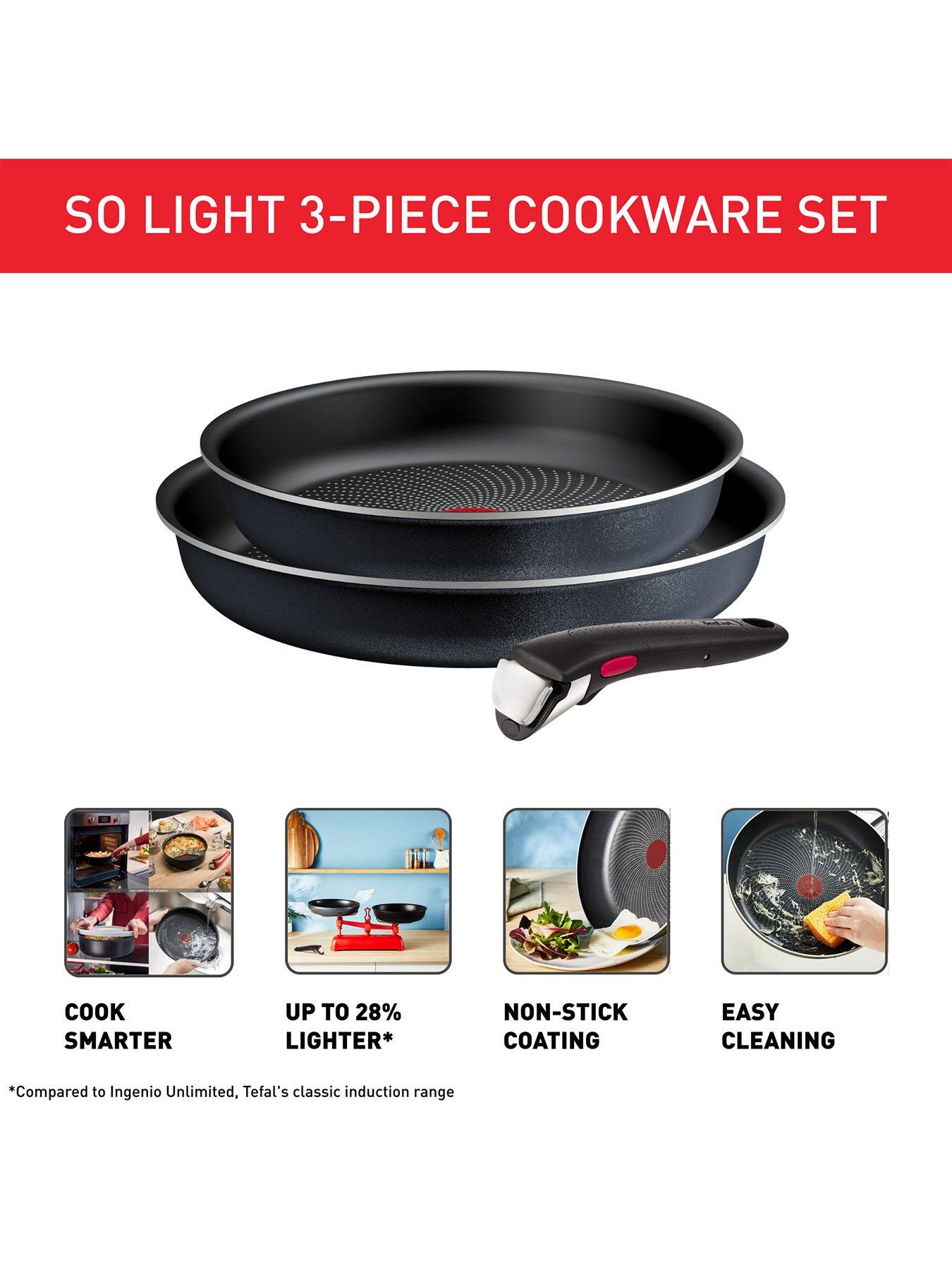 Image 3 of 7 of Tefal Ingenio So Light 3pc Non-Stick Stackable Pan Set