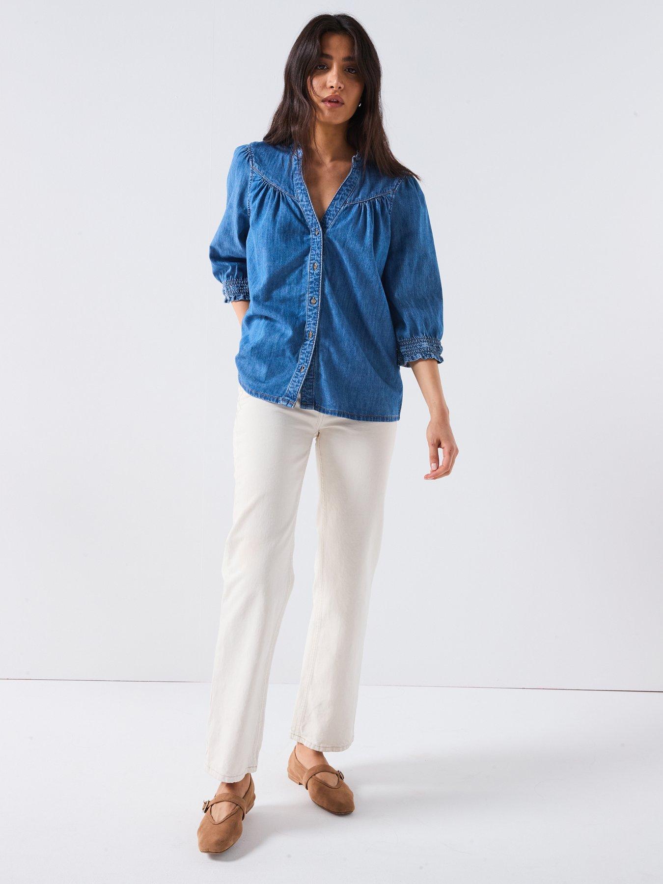 only-onl-raya-34-shirt-denim-blueback