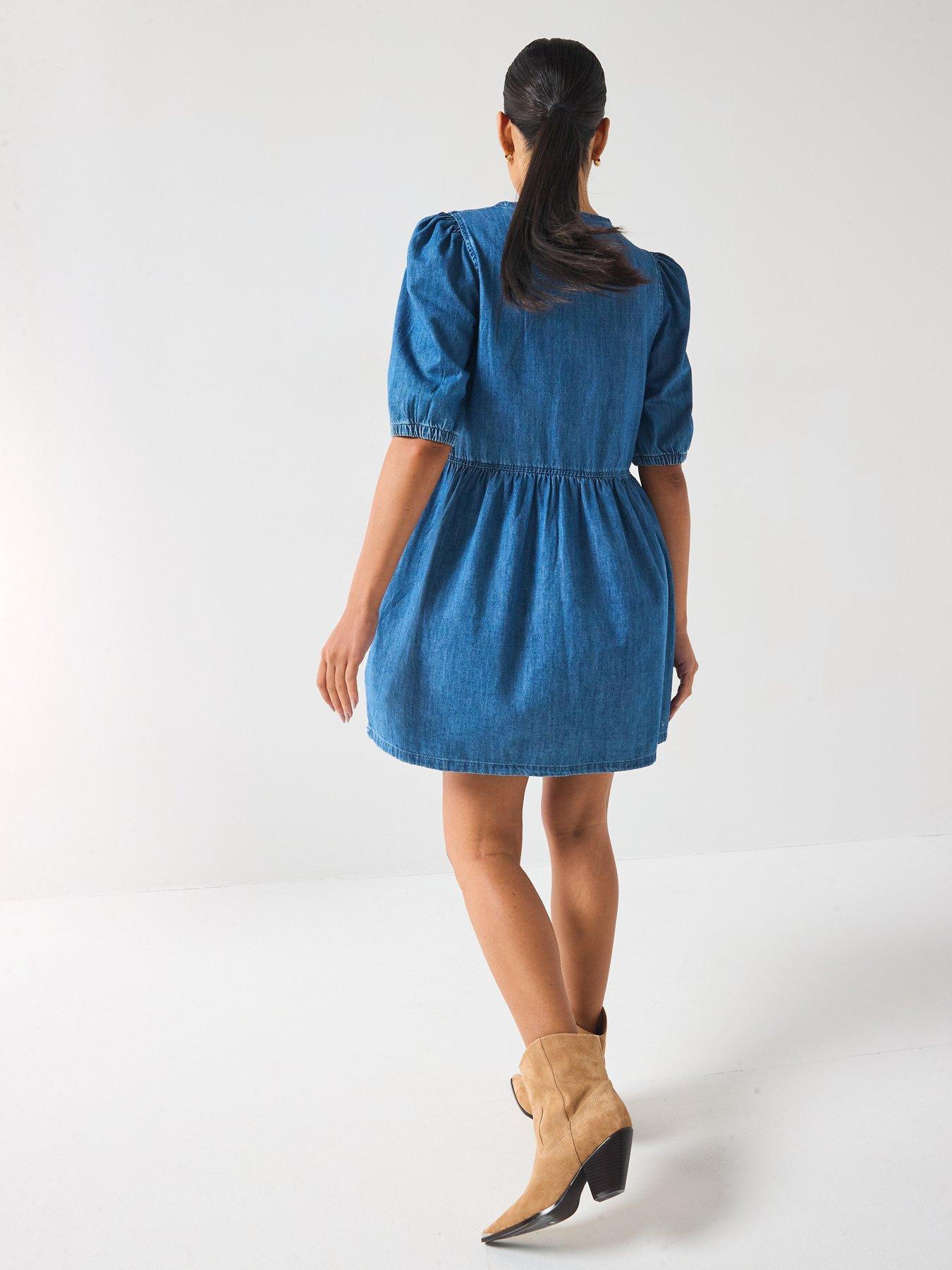 Image 2 of 6 of Only Clara Tessa Dress - Blue