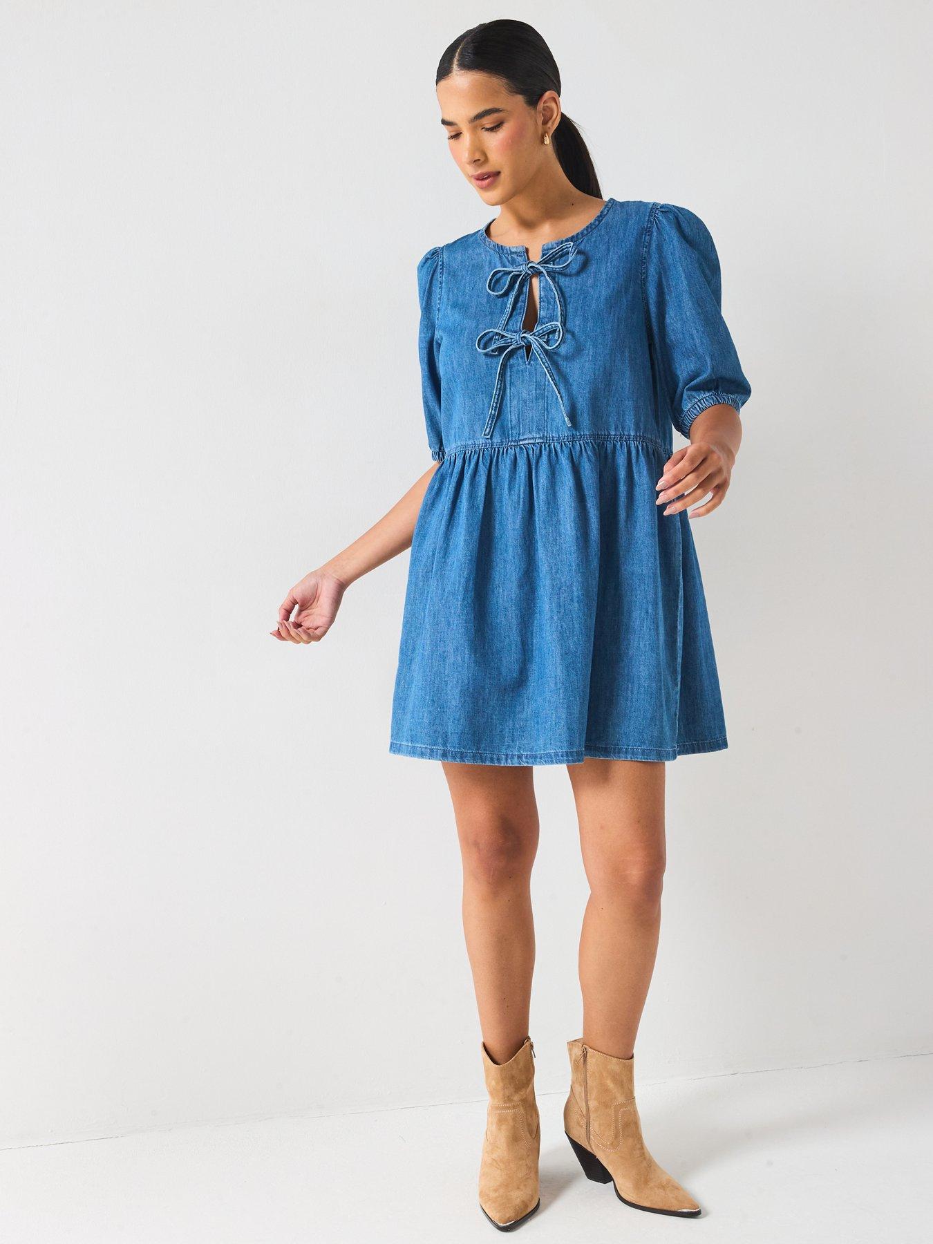 Image 3 of 6 of Only Clara Tessa Dress - Blue
