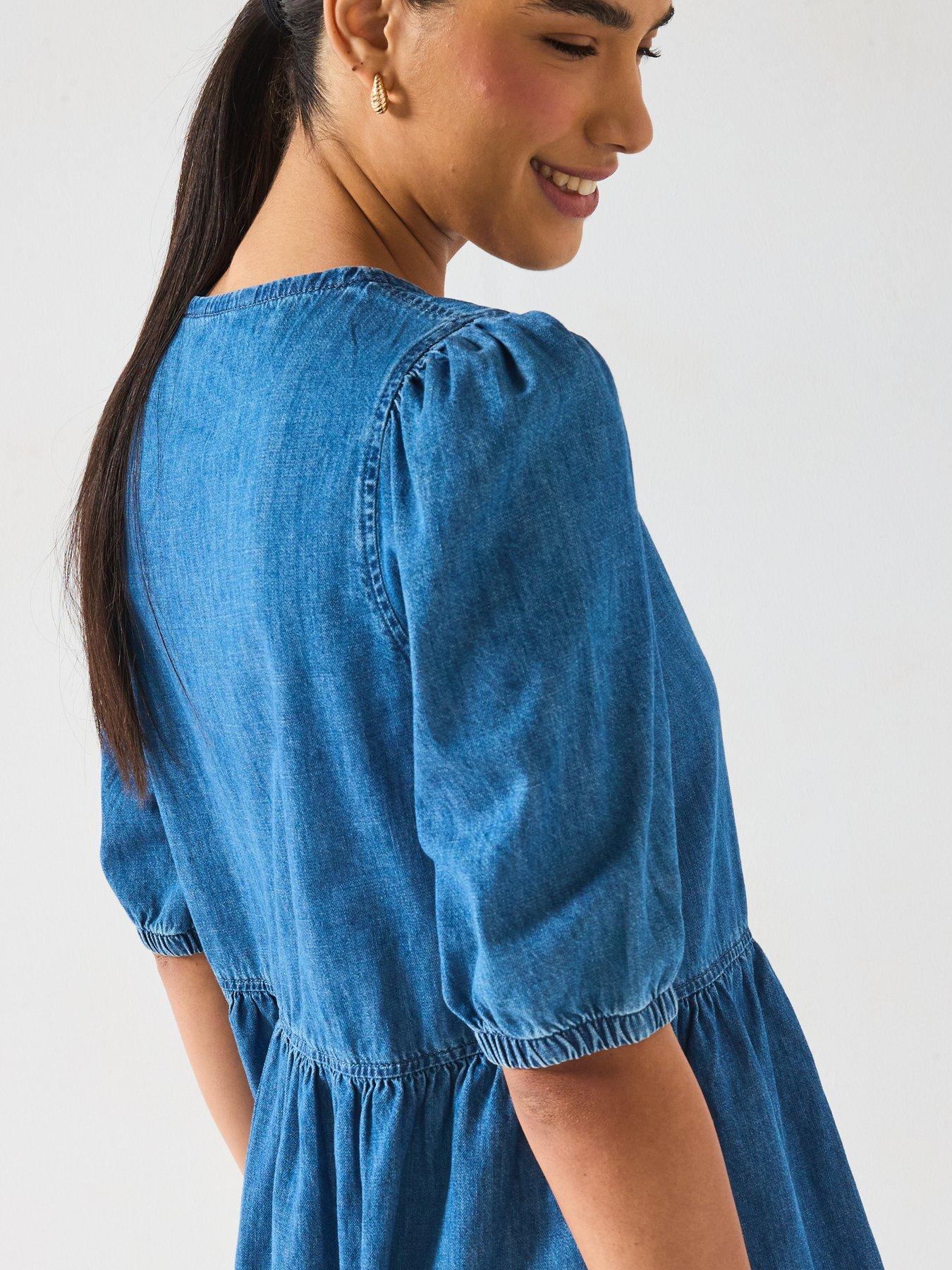 Image 5 of 6 of Only Clara Tessa Dress - Blue
