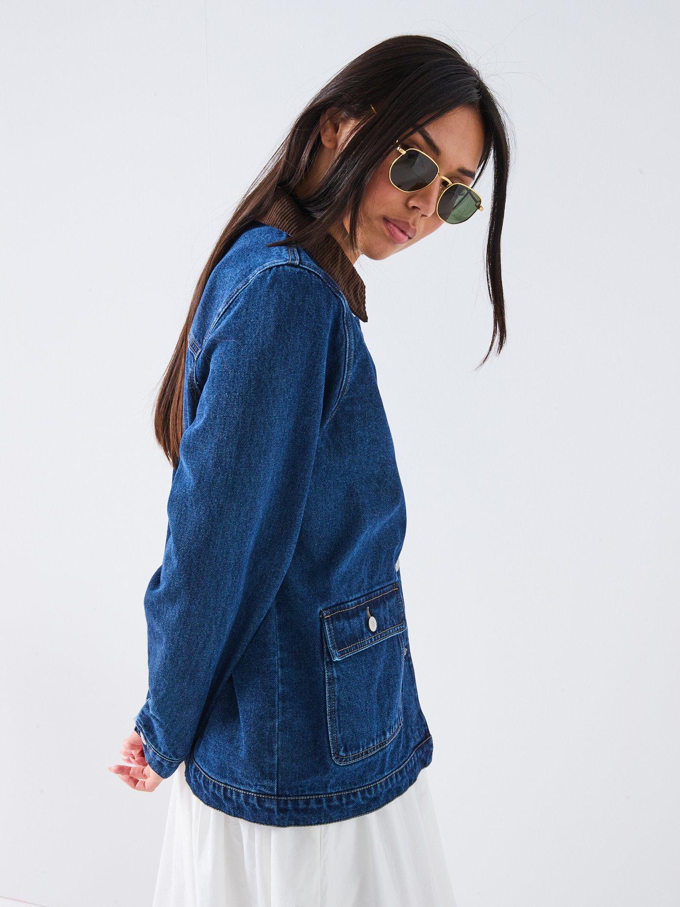 only-frankie-long-sleeve-cord-oversized-denim-jacket-blueoutfit