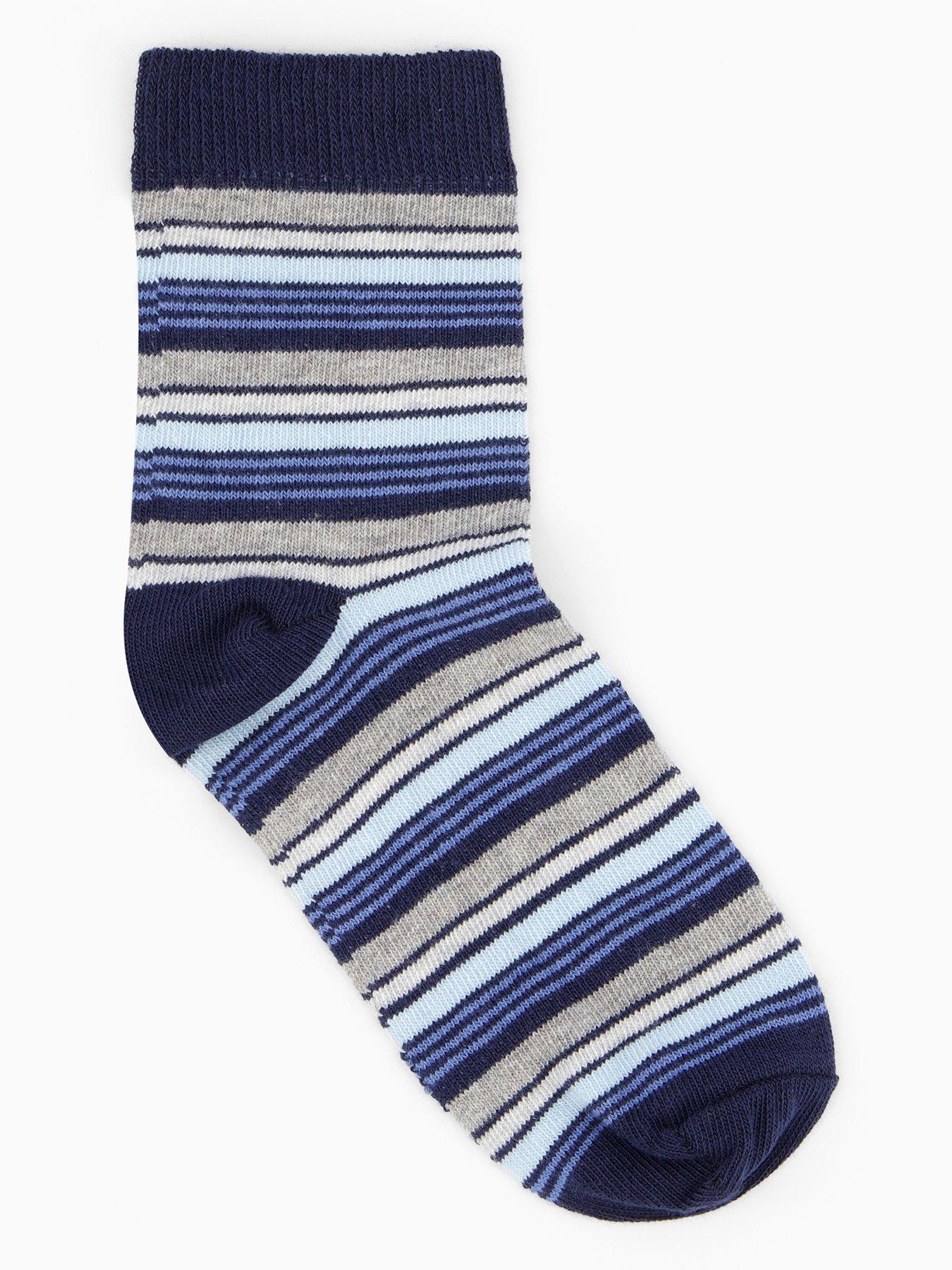 Image 2 of 4 of V by Very Boys 7 Pack Striped Socks - Multi