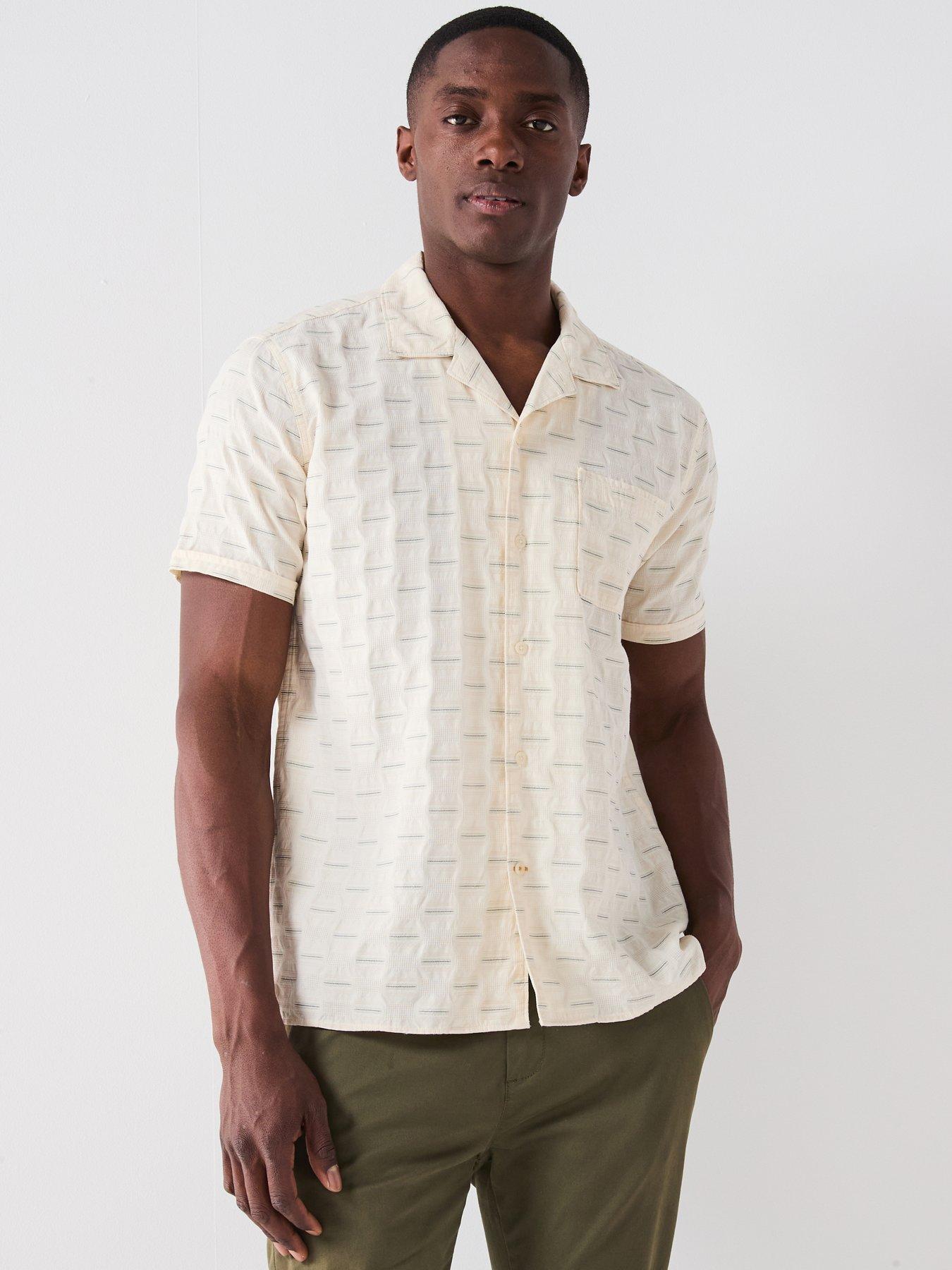 Barbour Saunton Short Sleeve Jacquard Shirt - White