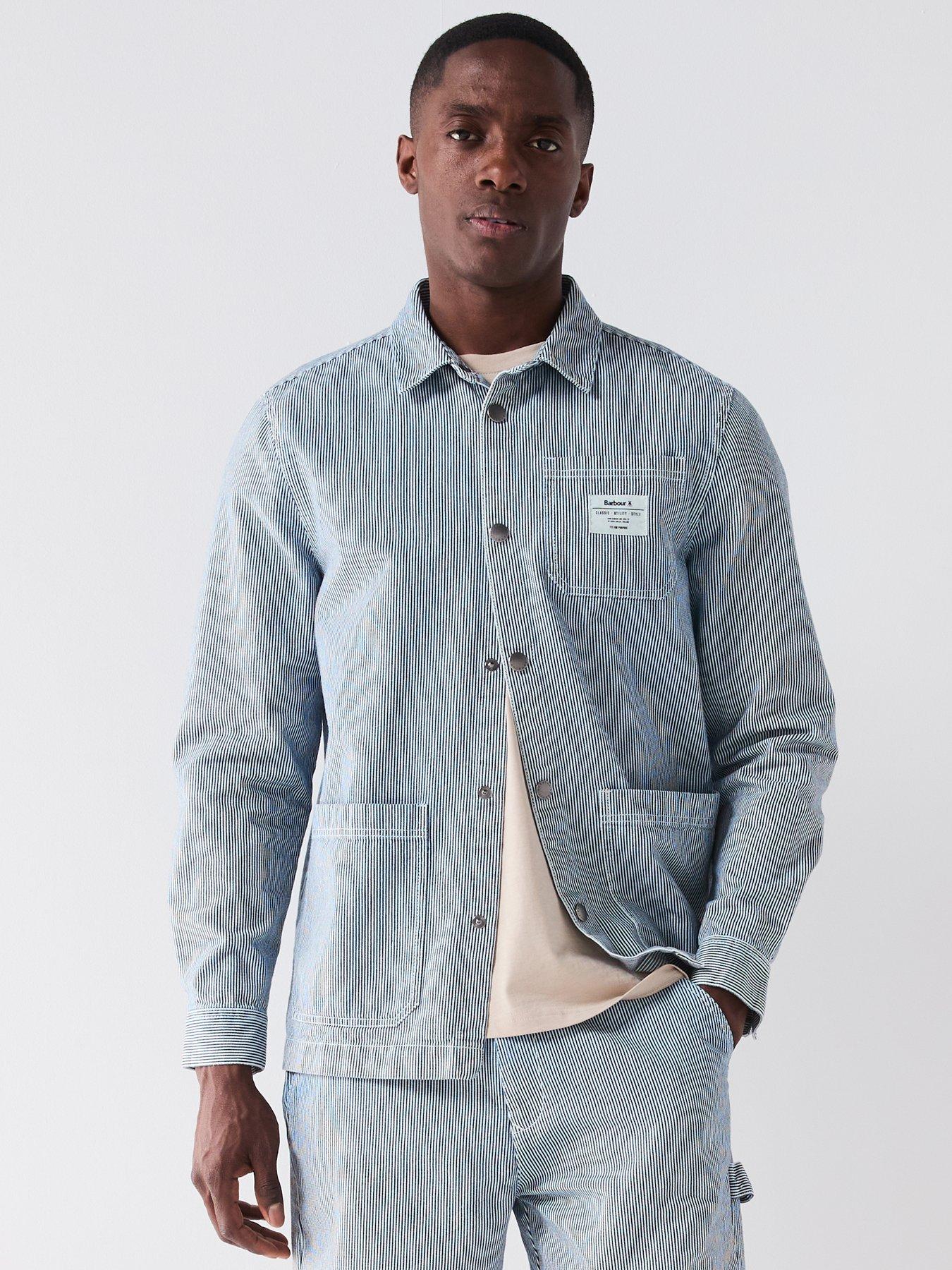 Image of Barbour Tindale Stripe Overshirt - Blue