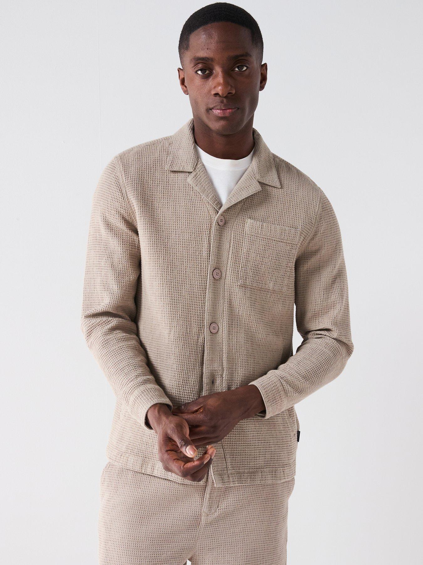 barbour-sandwood-waffle-revere-collar-overshirt-beige