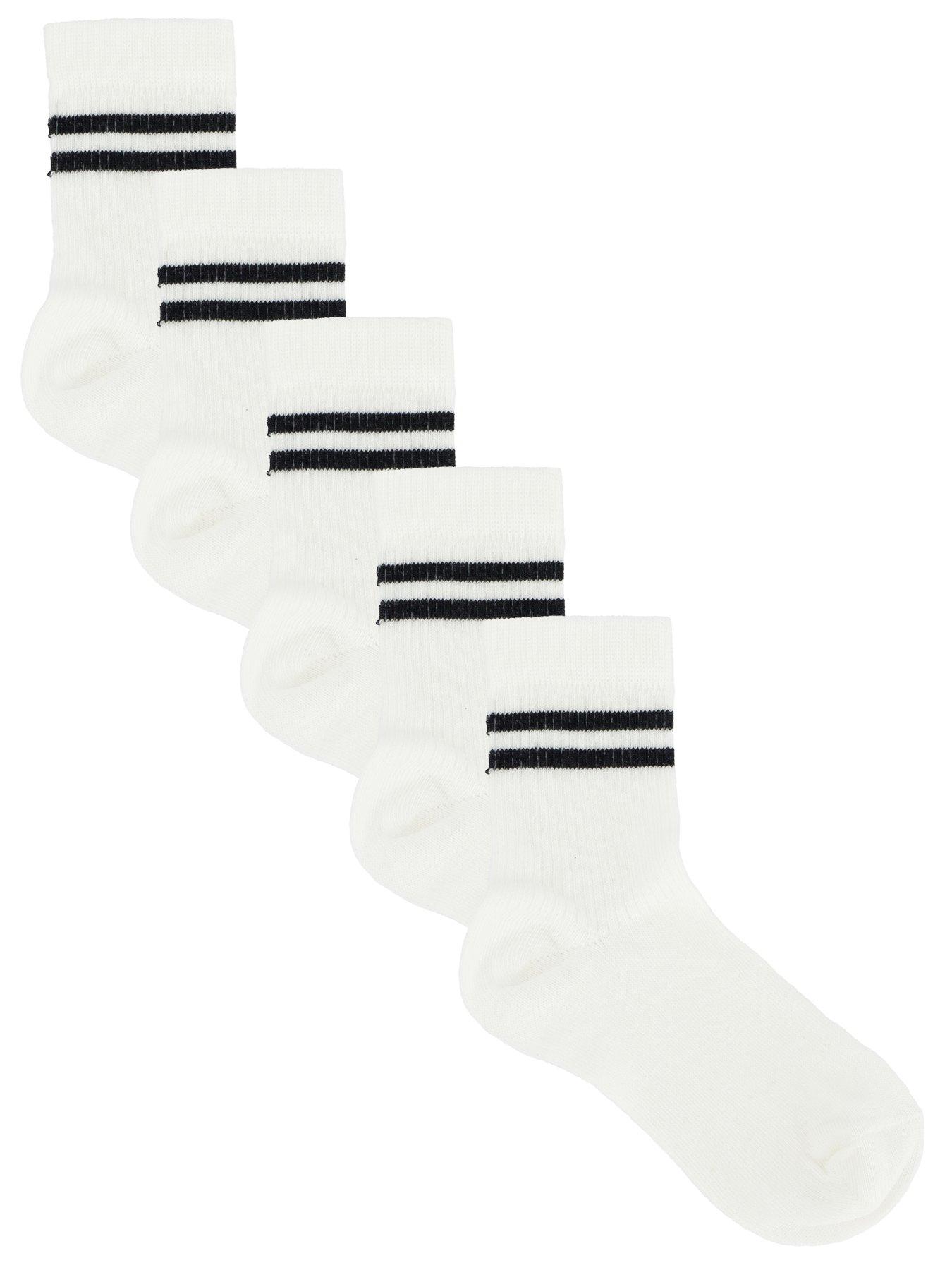 V by Very Boys 5 Pack Monochrome Socks - Multi