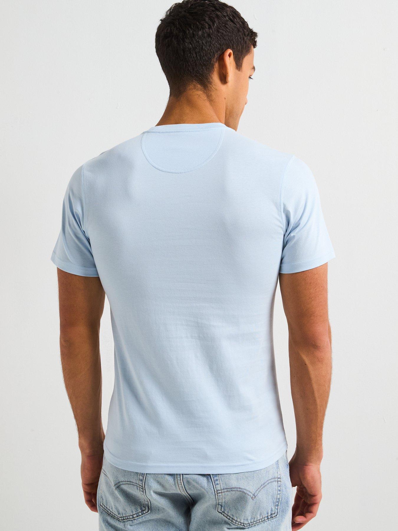 Image 2 of 4 of Barbour International Small Logo Slim Short Sleeve T-Shirt - Light Blue