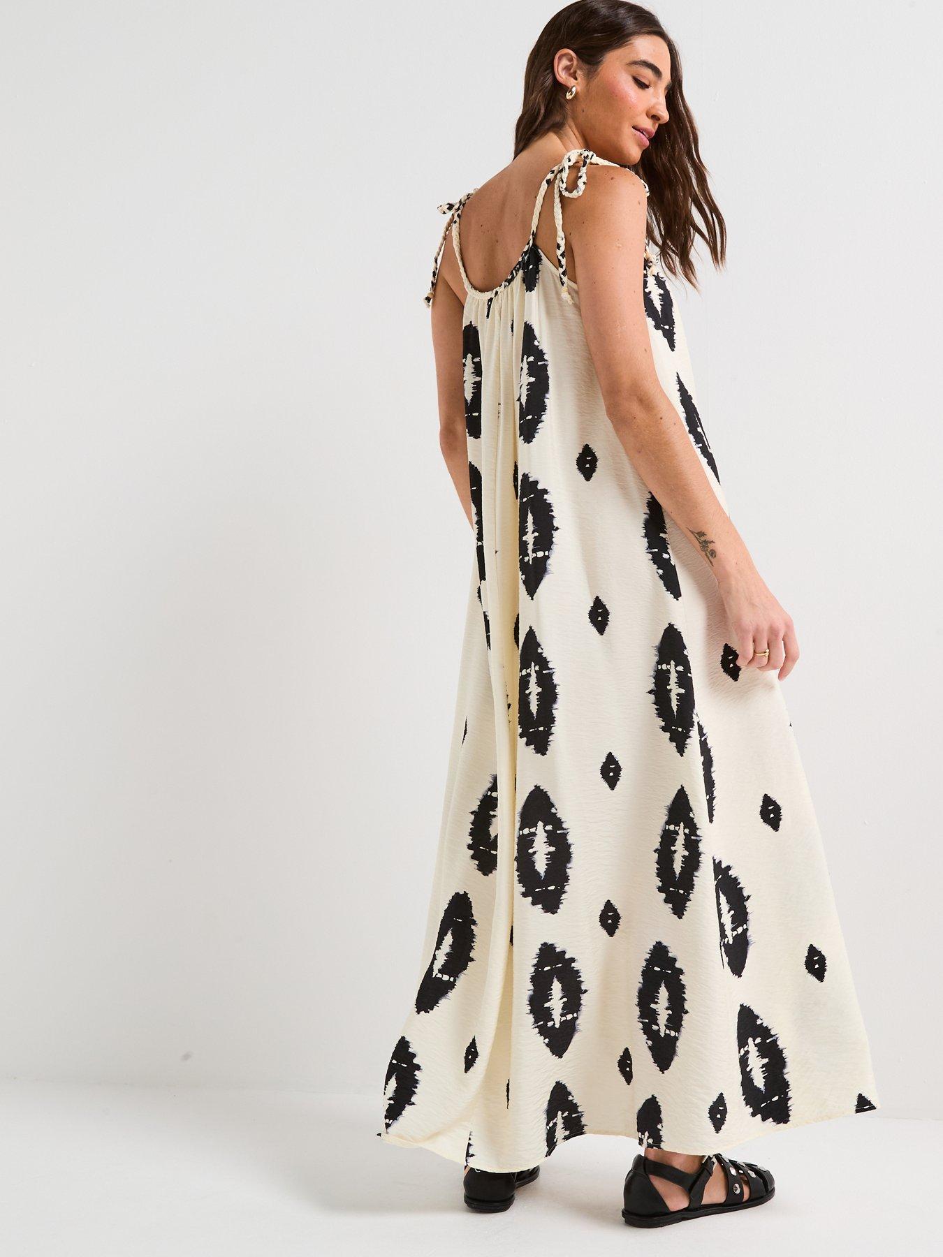 Image 2 of 5 of Only Elanor Braid Ankle Dress - Black/White