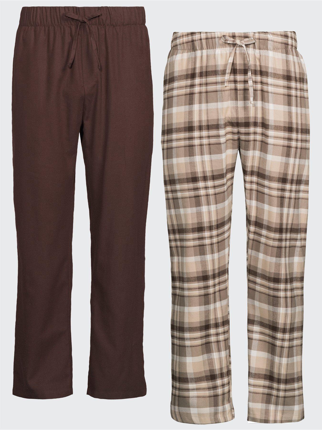 The Very Collection 2 Pack Cosy Pyjama Bottoms - Brown