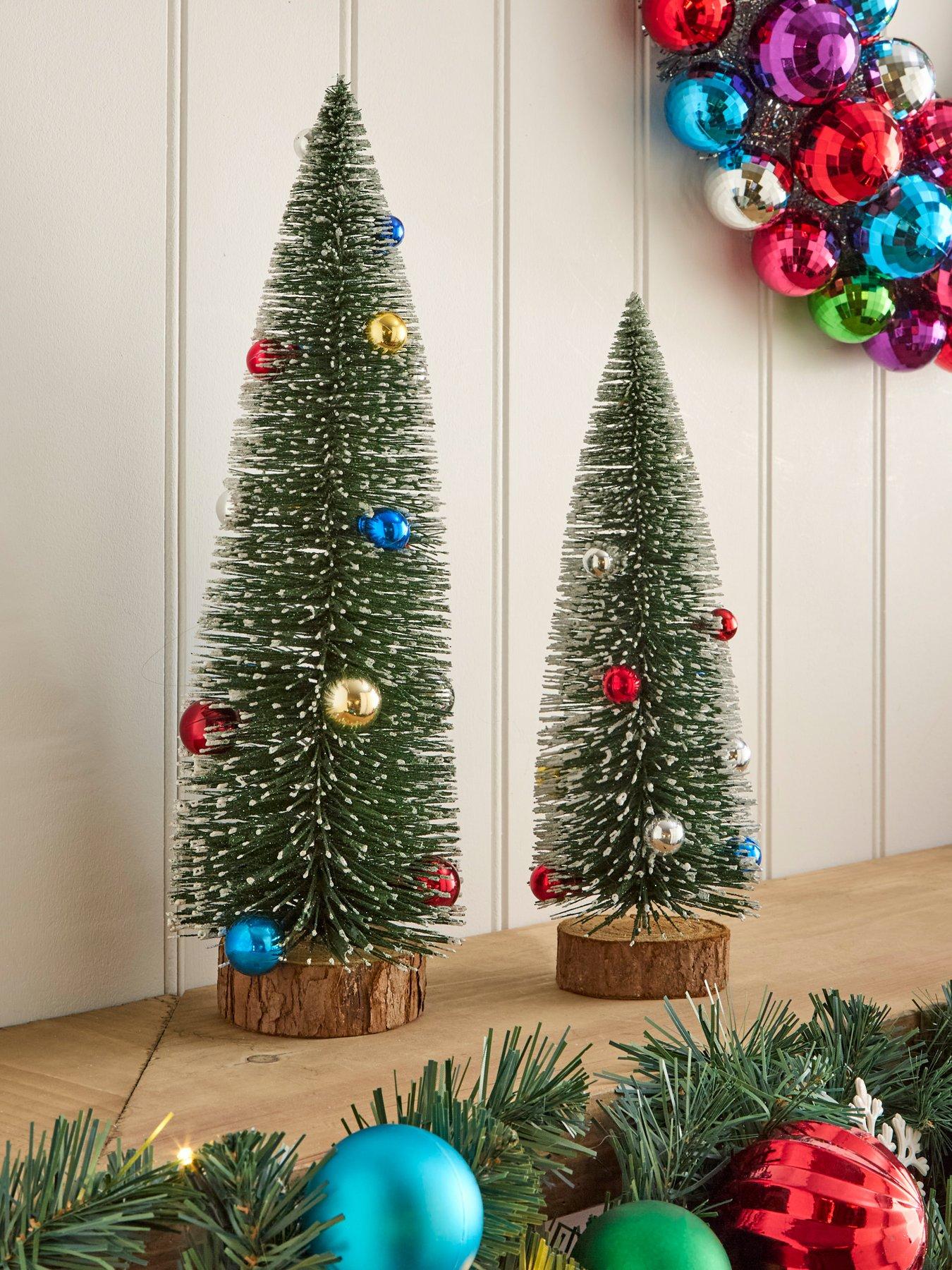 three-kings-set-ofnbsp2-frosted-fir-christmas-trees-with-baublesnbsp