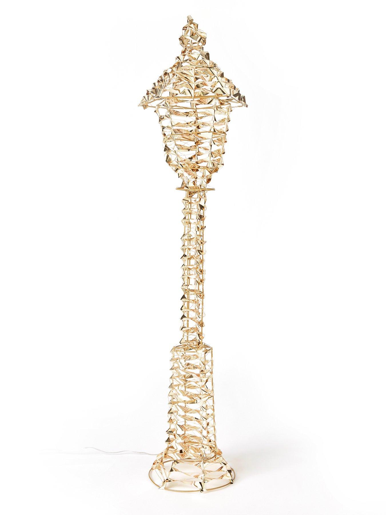 Image 2 of 5 of Three Kings Gold Lamp Post Indoor/Outdoor Christmas Light - 90 cm