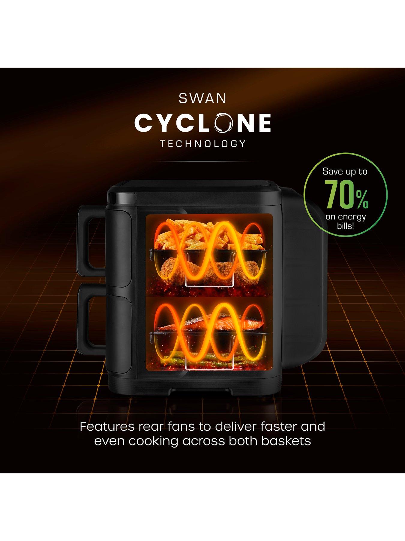 Image 5 of 8 of Swan SD10522BLK 11L Twin Stack Air Fryer - Black